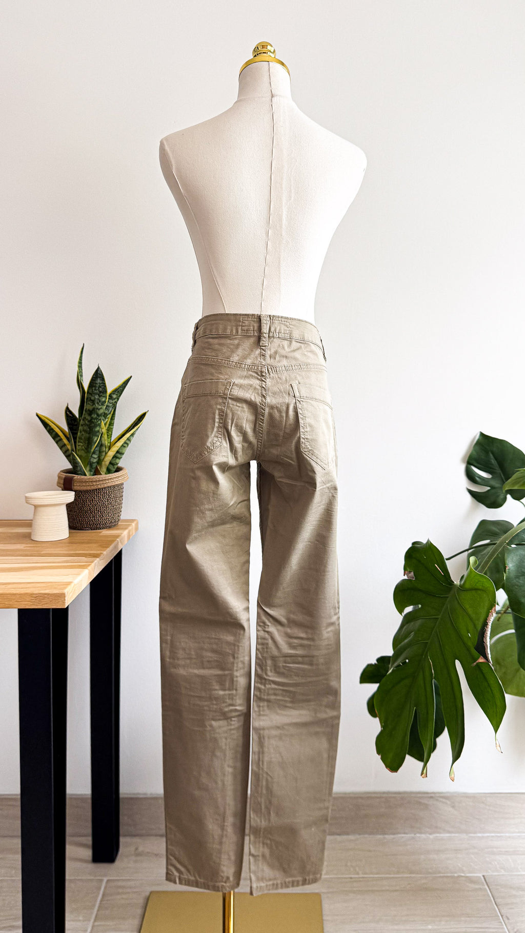 Jean beige coupe droite 38 - H&M L.O.G.G.