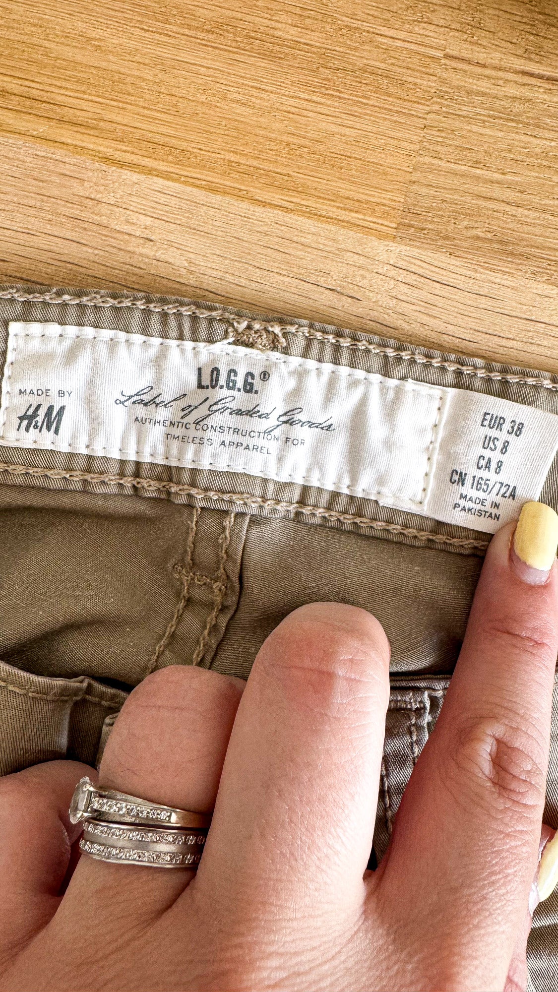 Jean beige coupe droite 38 - H&M L.O.G.G.