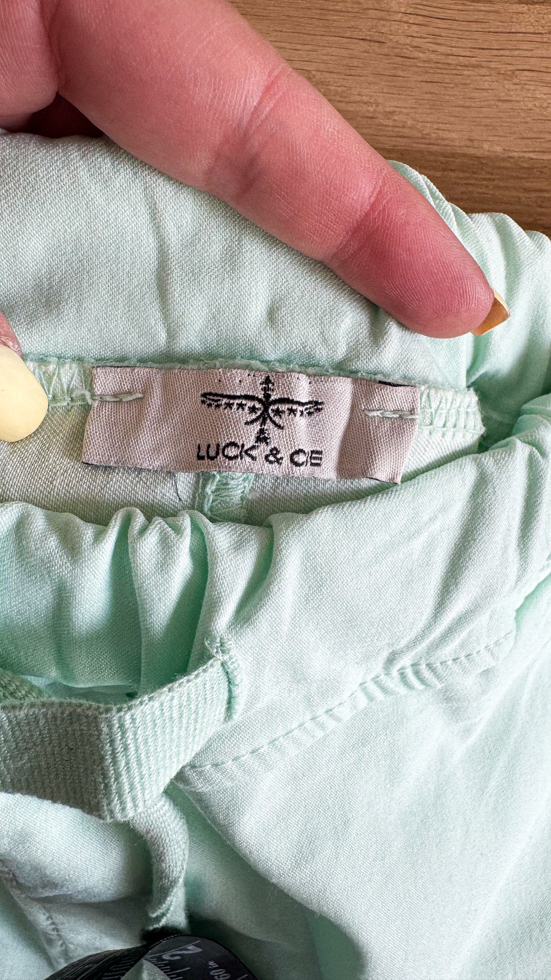 Pantalon vert menthe Luck & Cie taille unique stretch Made Italy