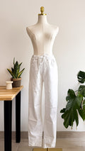 Pantalon blanc Luck & Cie taille unique stretch Made Italy été