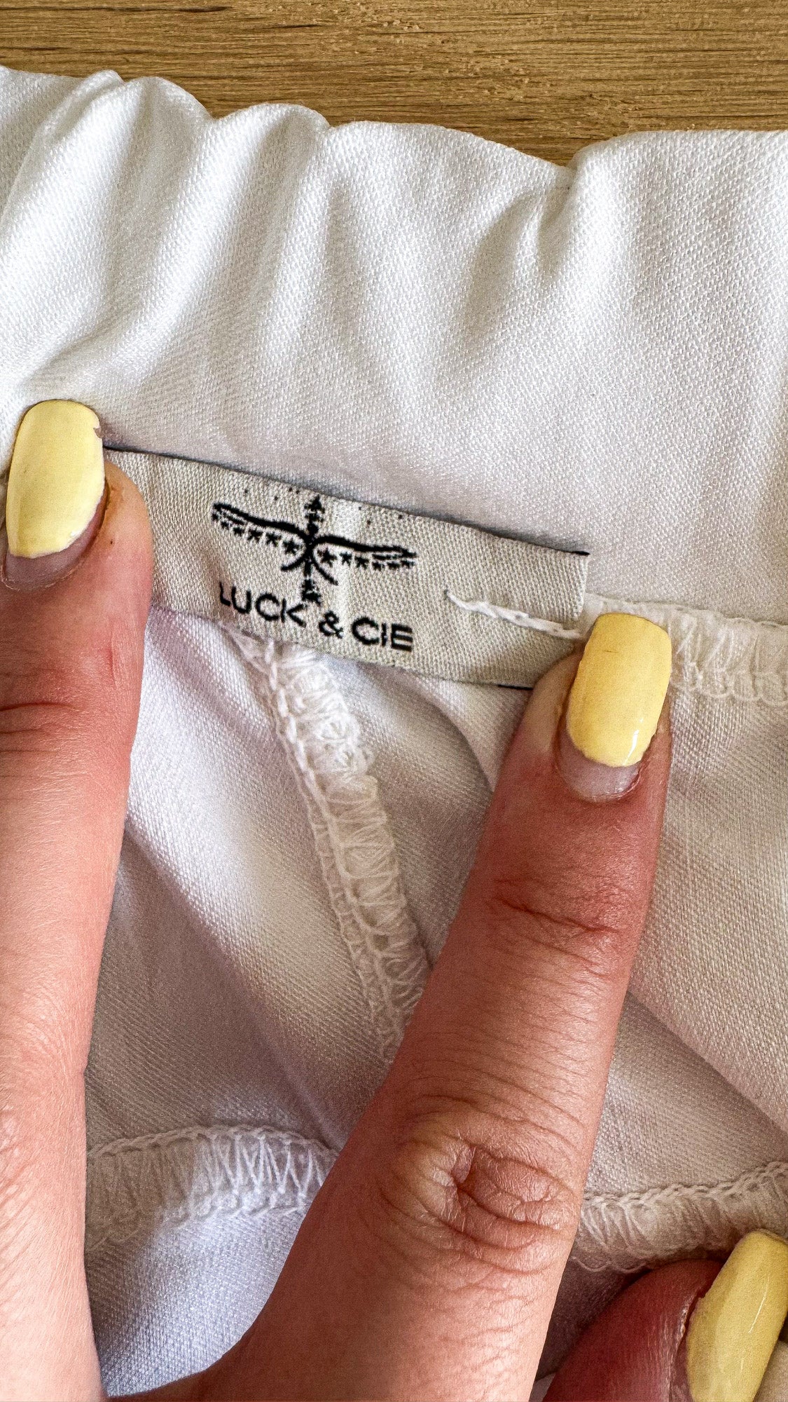 Pantalon blanc Luck & Cie taille unique stretch Made Italy été