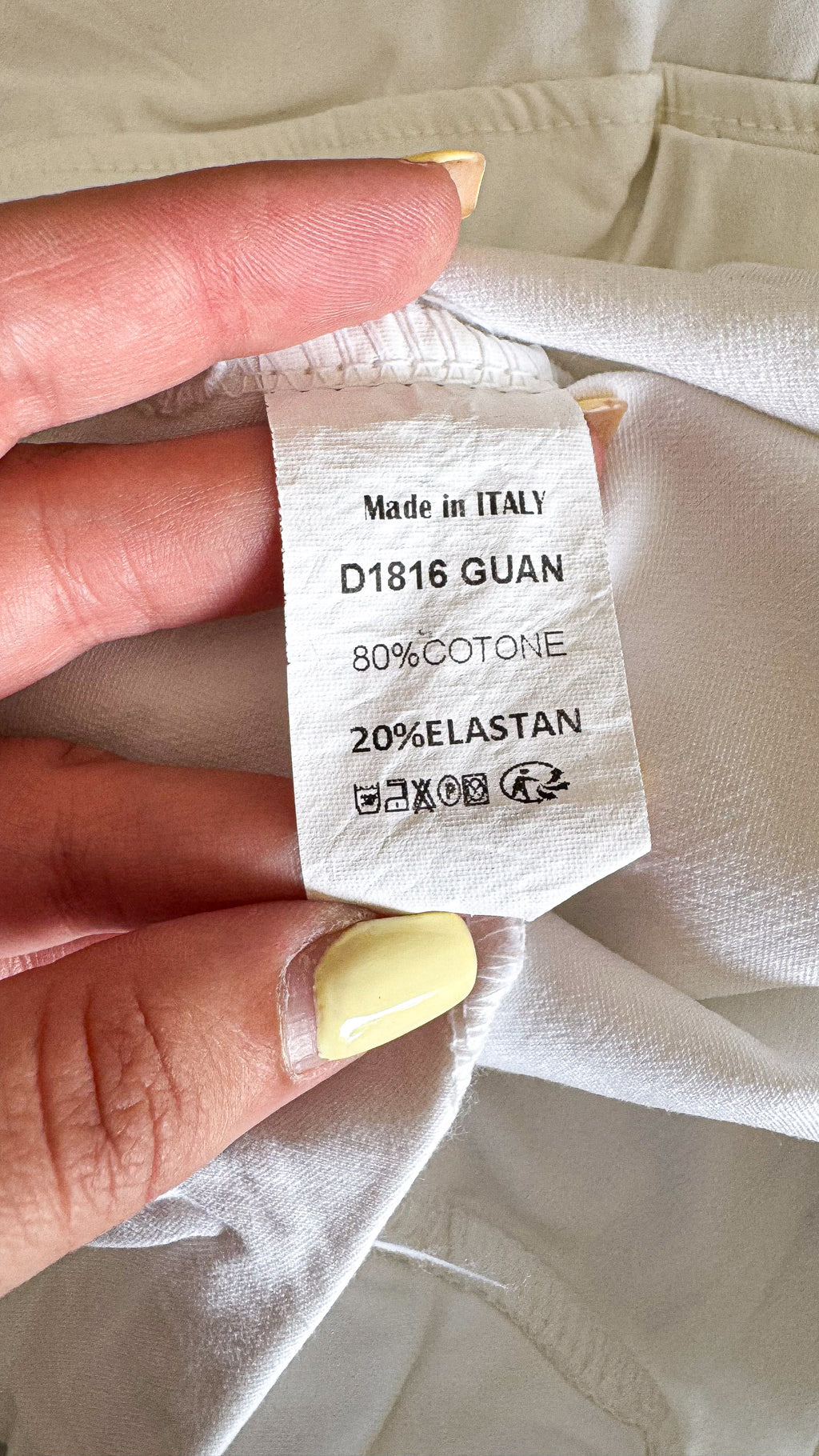 Pantalon blanc Luck & Cie taille unique stretch Made Italy été