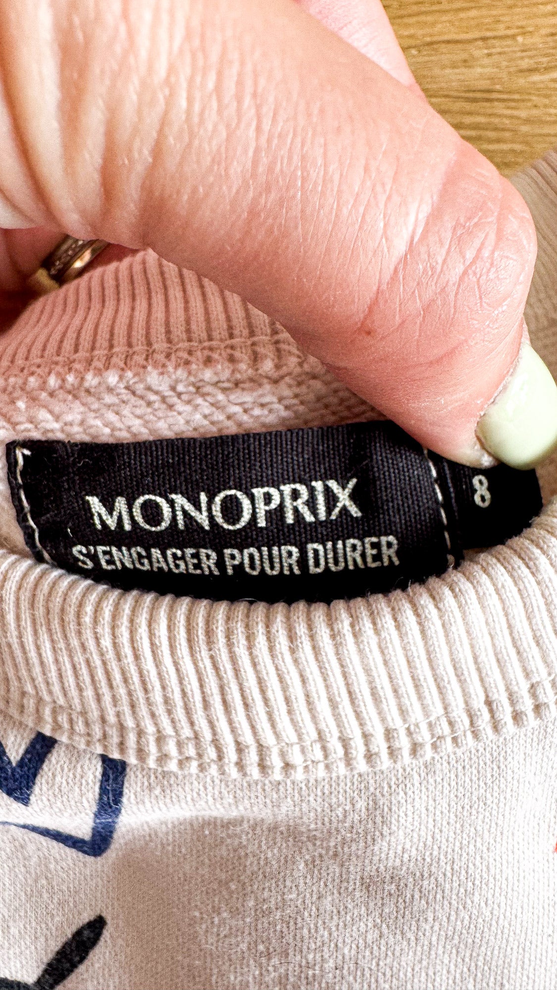 Sweat imprimé "Cool Mood" Monoprix enfant 8 ans ecru coloré