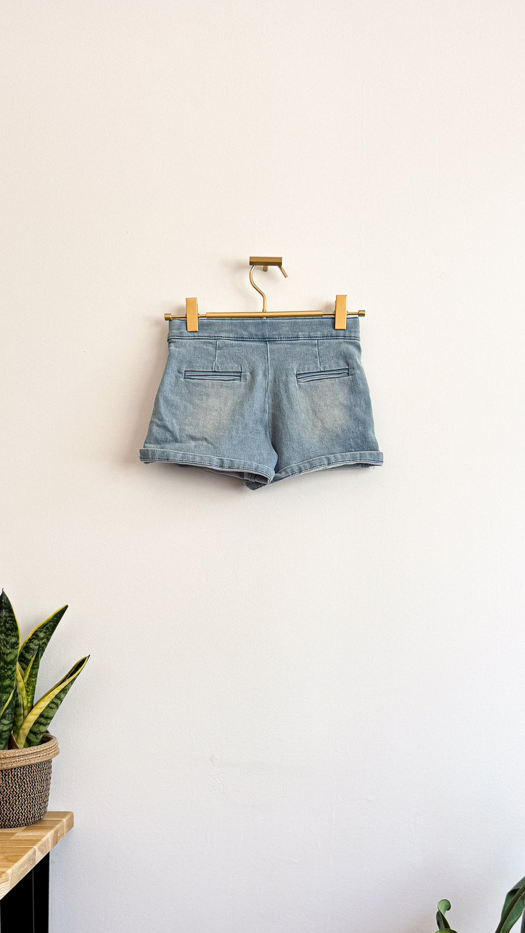 Short jean Boboli fille 6 ans 116cm bleu clair revers été