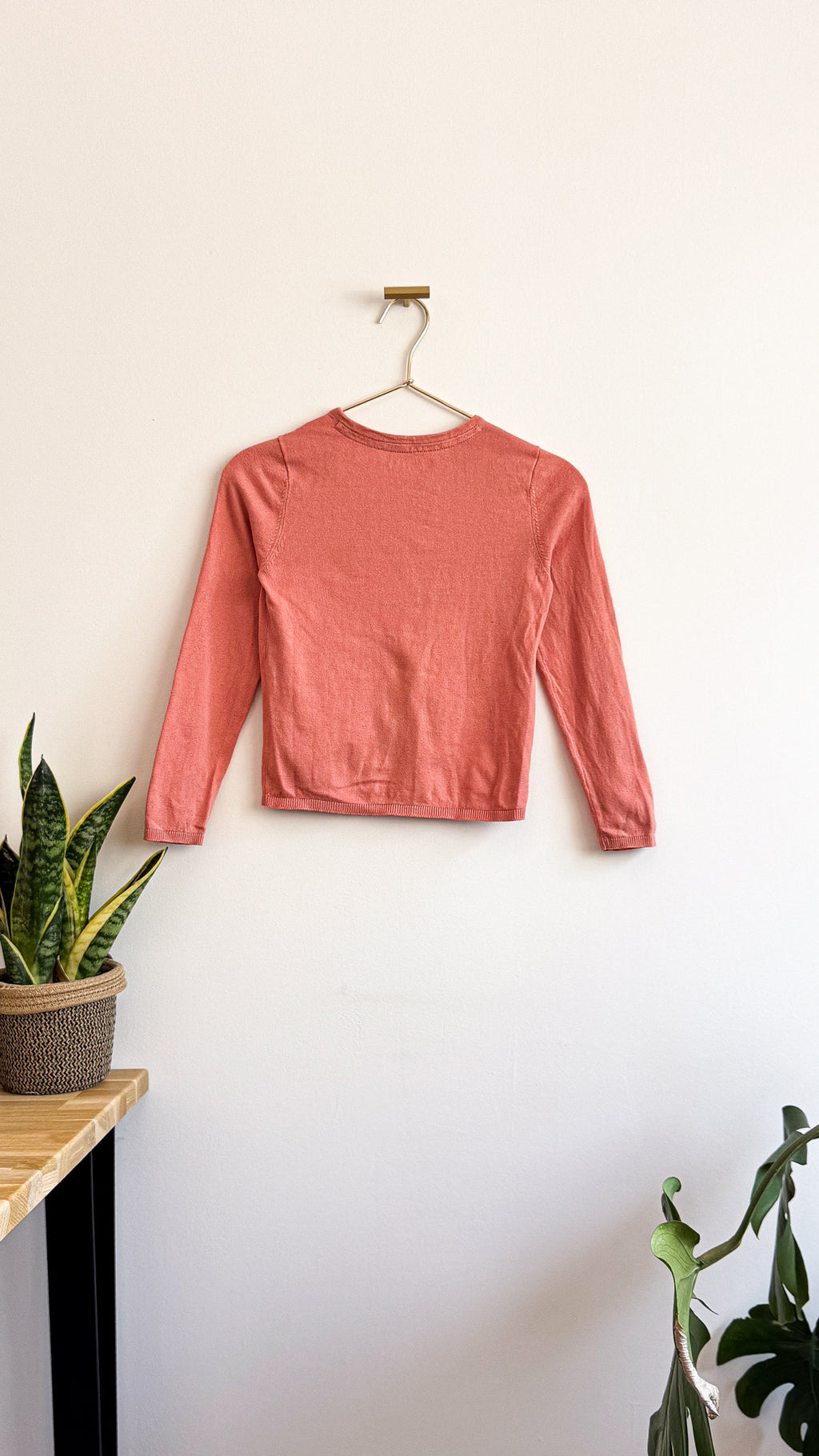 Gilet cardigan Kiabi fille 8 ans rose terracotta coton fin