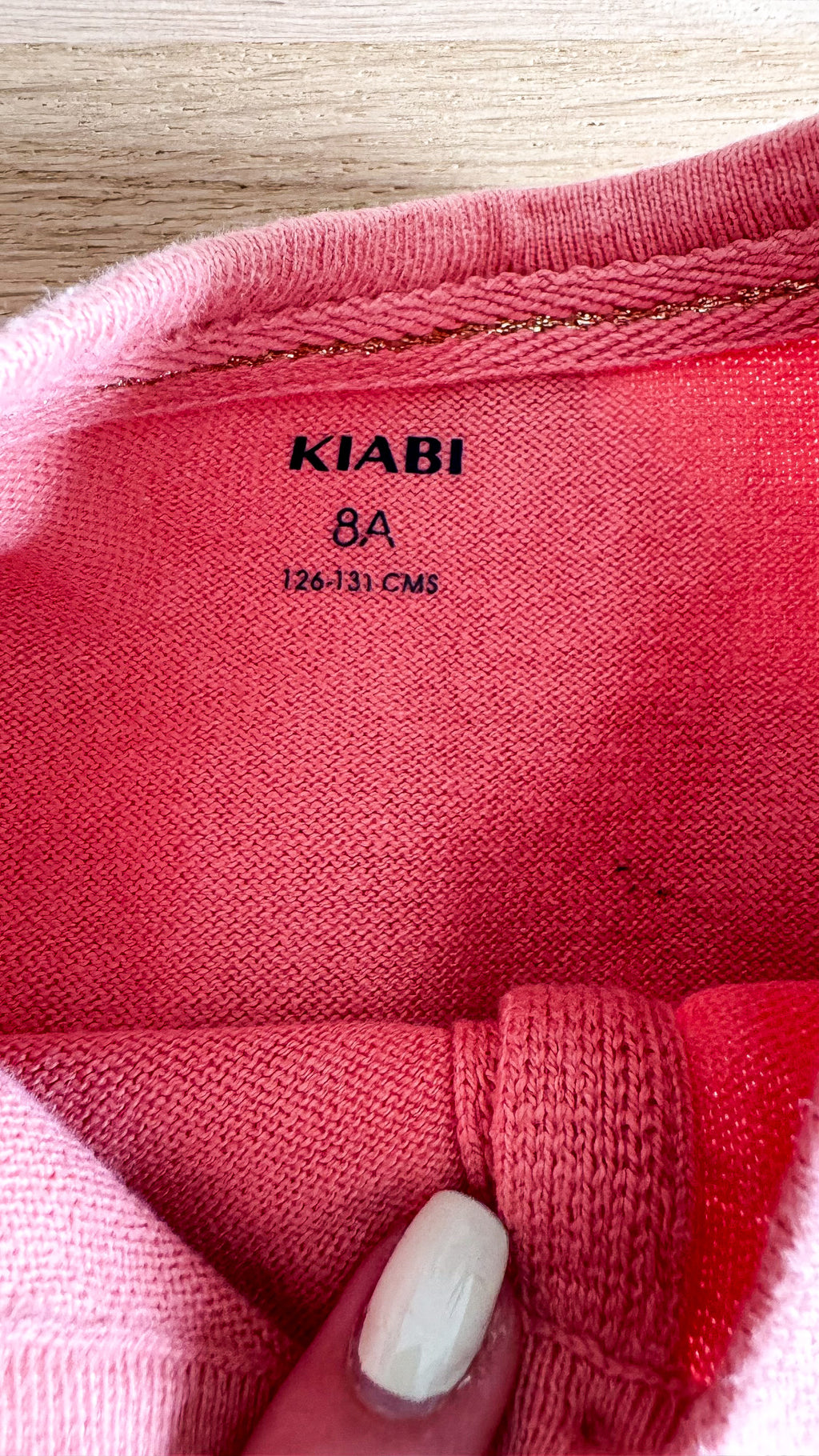 Gilet cardigan Kiabi fille 8 ans rose terracotta coton fin