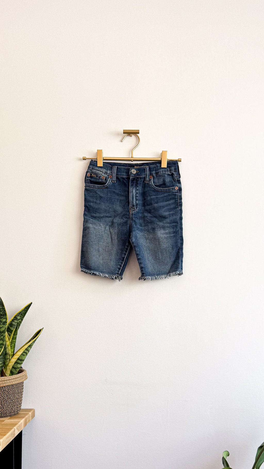 Bermuda en jean délavé effet used 7 ans - Polo Ralph Lauren