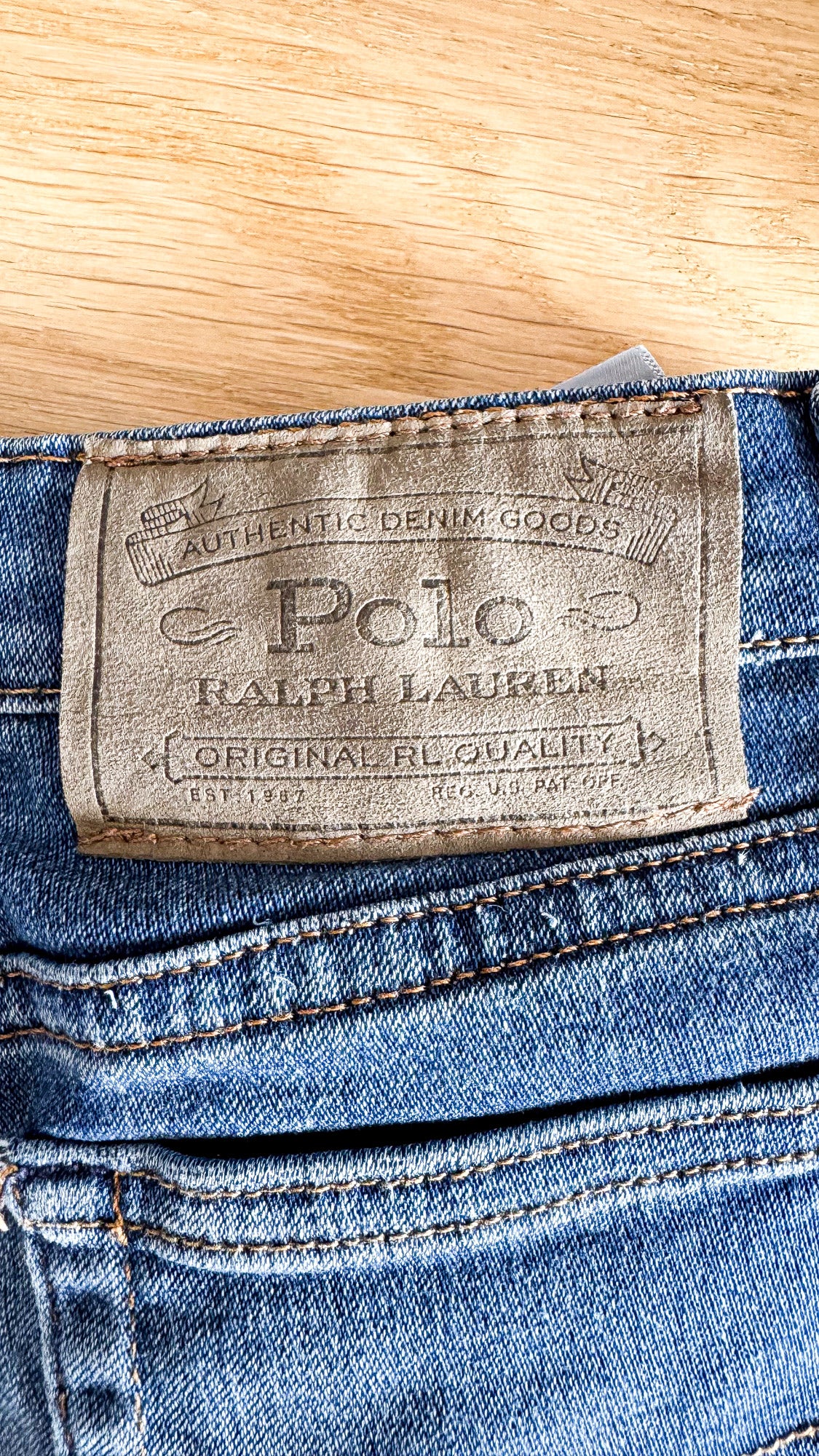 Bermuda en jean délavé effet used 7 ans - Polo Ralph Lauren