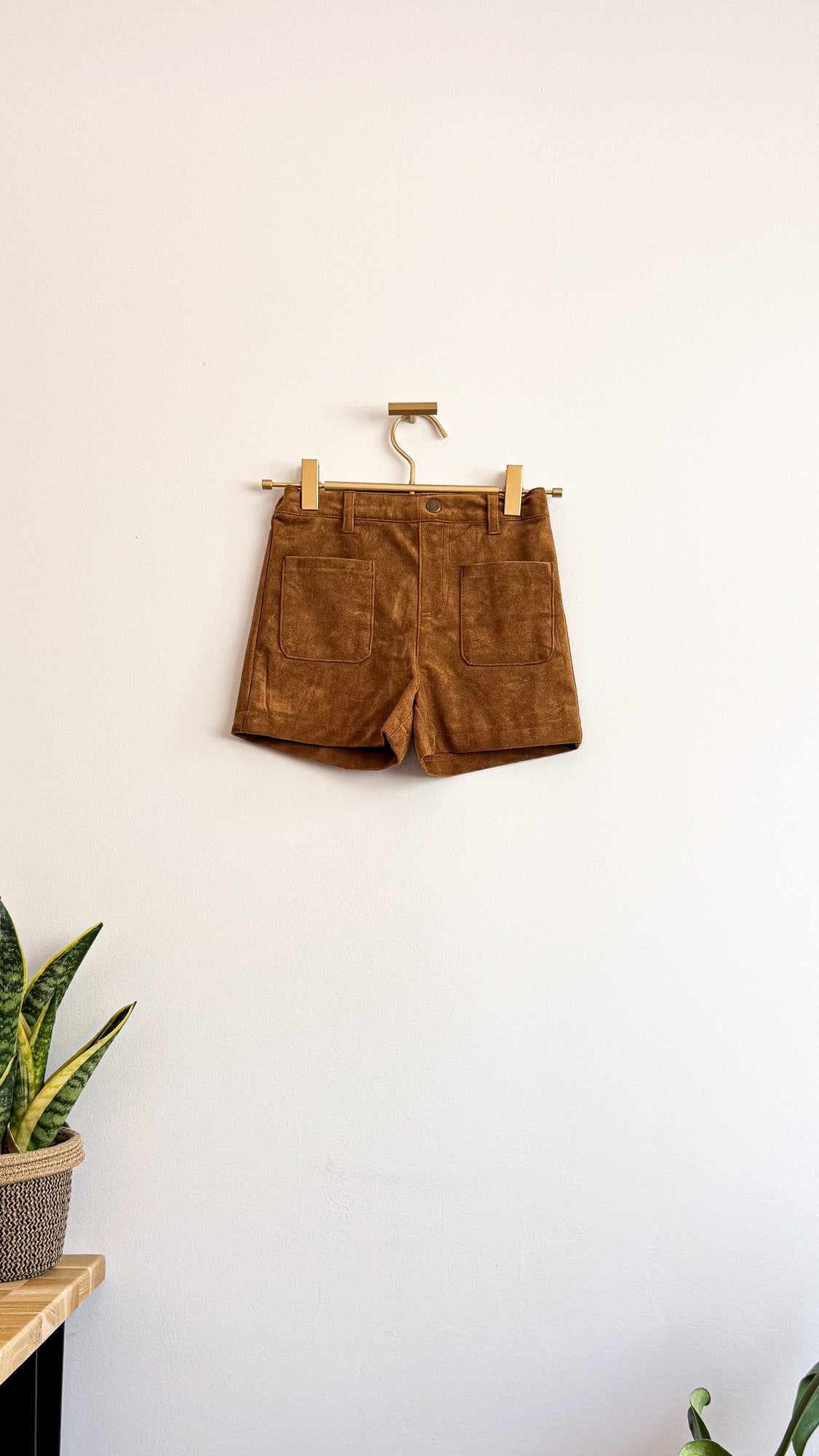 Short suédine Kiabi fille 7 ans 120-125cm camel marron
