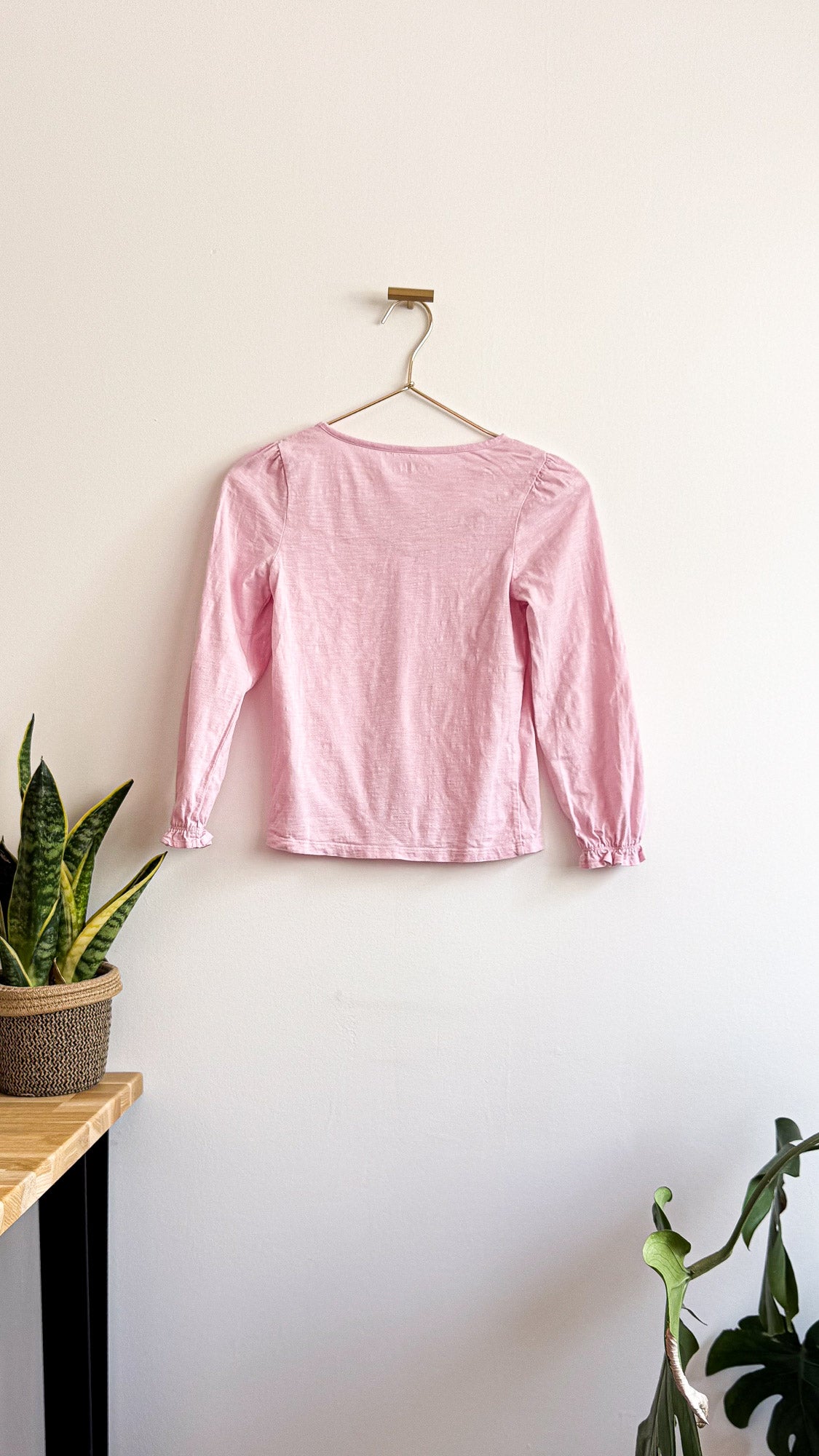 Haut ML Creeks fille 8 ans rose pâle broderie anglaise
