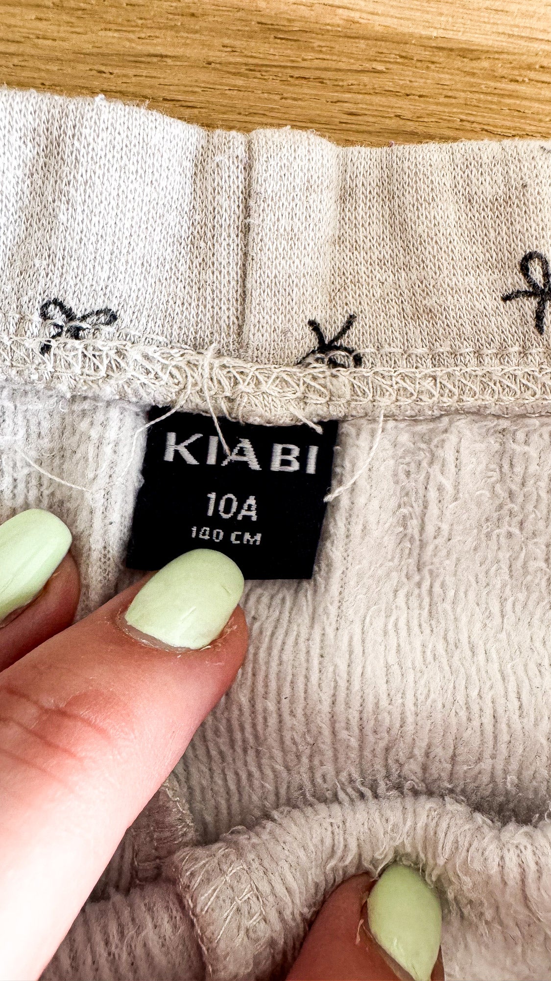 Bas de pyjama gris chiné imprimé nœuds 10 ans - Kiabi