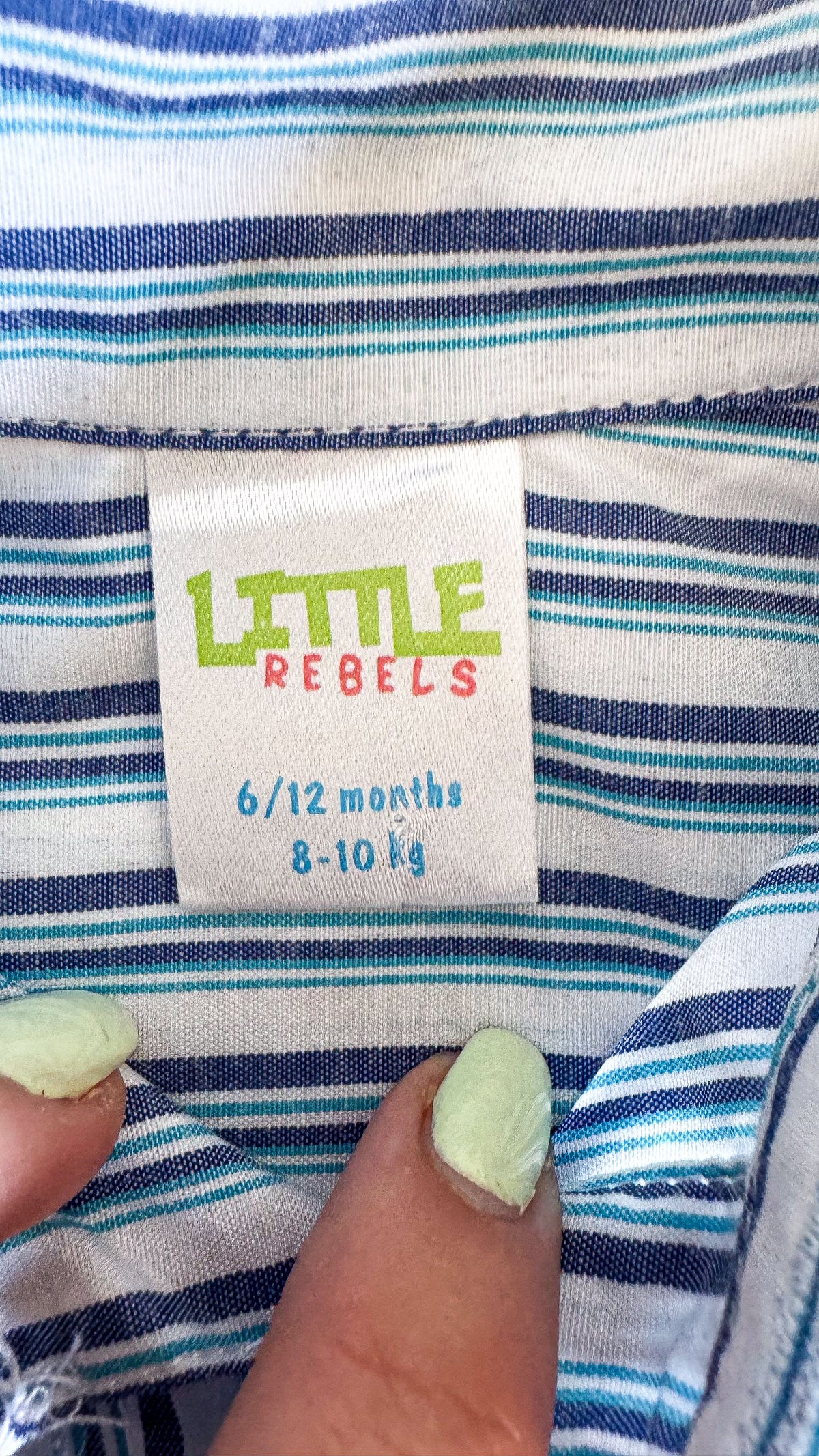 Chemise rayée manches courtes imprimée 6/12 mois - Little Rebels