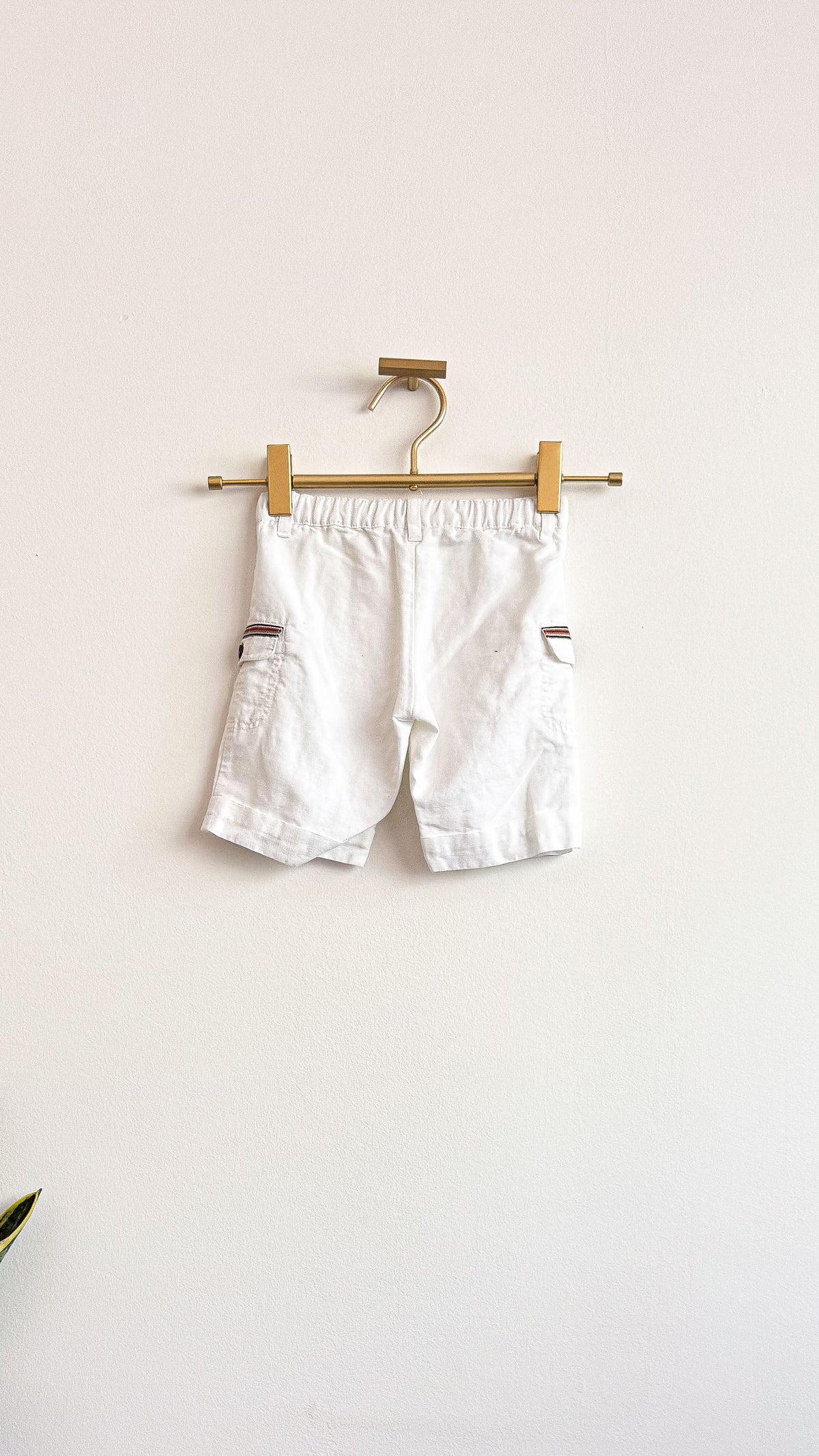 Short cargo blanc rubans tartan 9 mois - Burberry