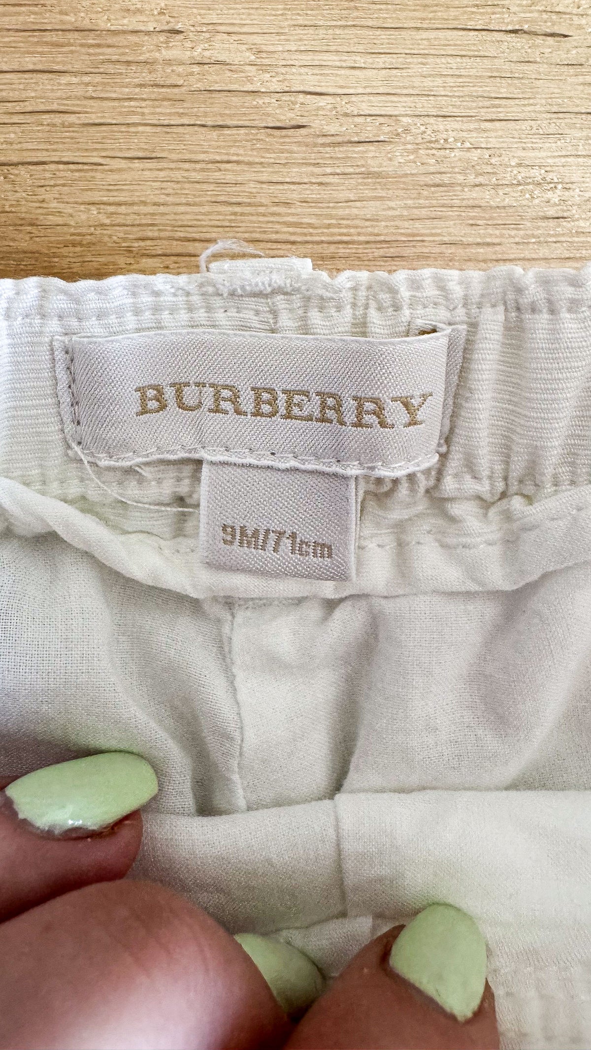 Short cargo blanc rubans tartan 9 mois - Burberry