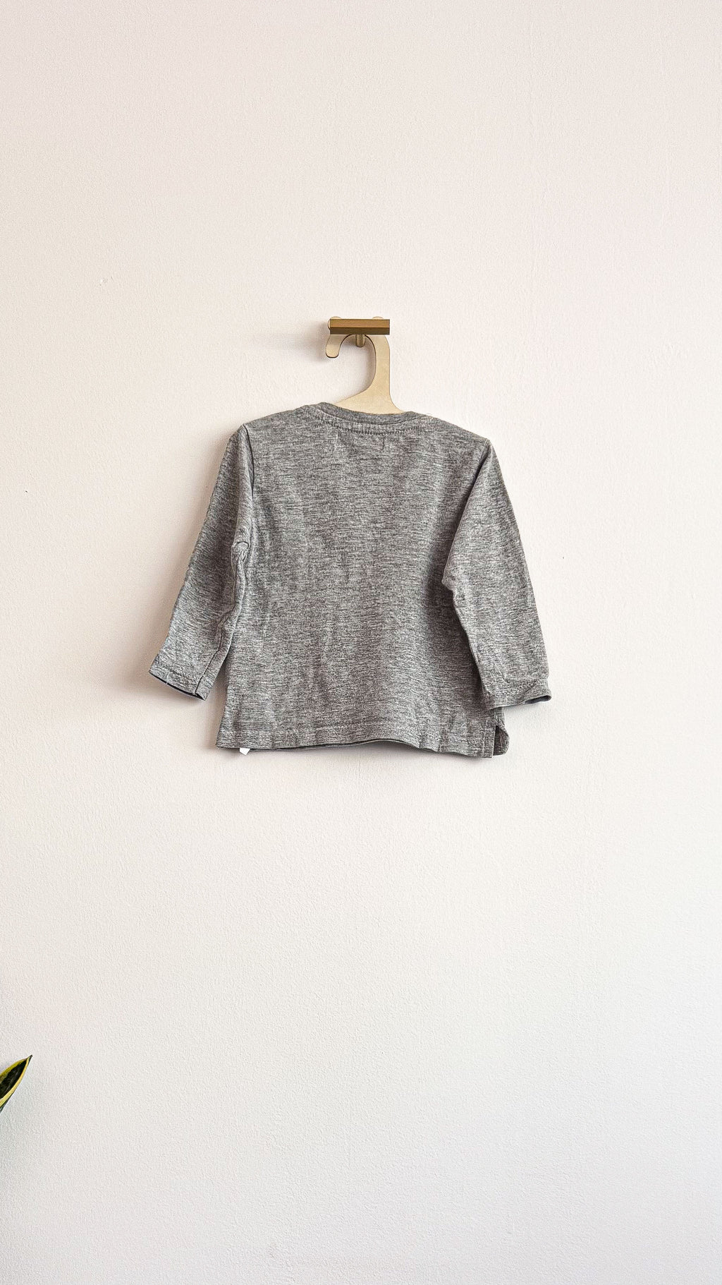 T-shirt ML gris chiné "Petit Monkey" 6 mois - Pik Ouic