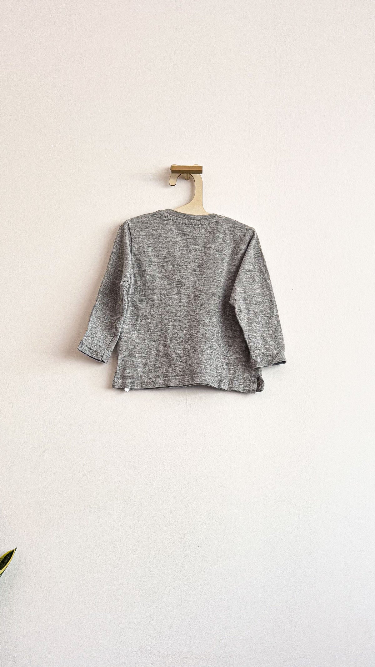 T-shirt ML gris chiné "Petit Monkey" 6 mois - Pik Ouic