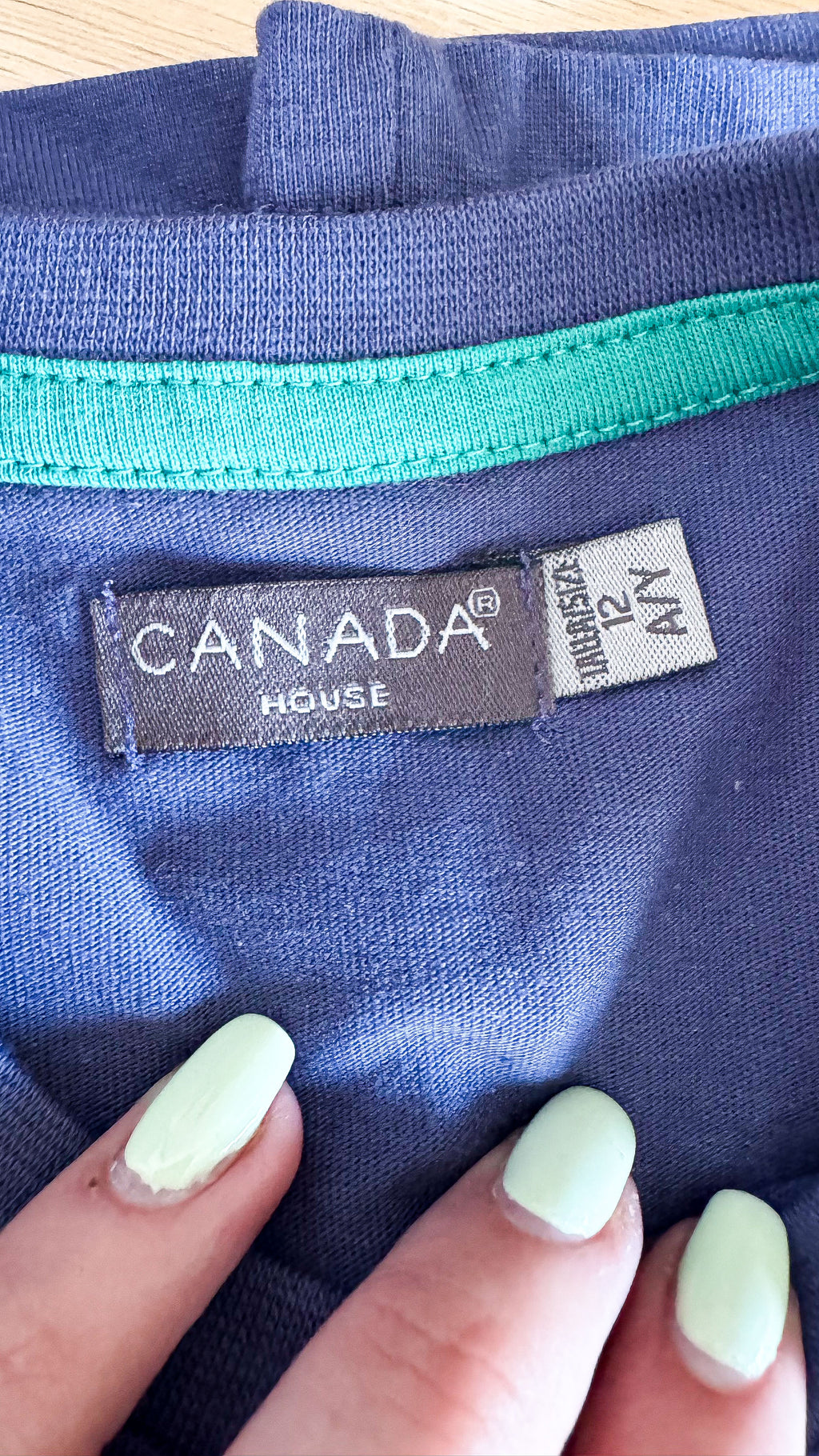 T-shirt ML bleu marine "Work Hard Play Harder" 12 ans - Canada House