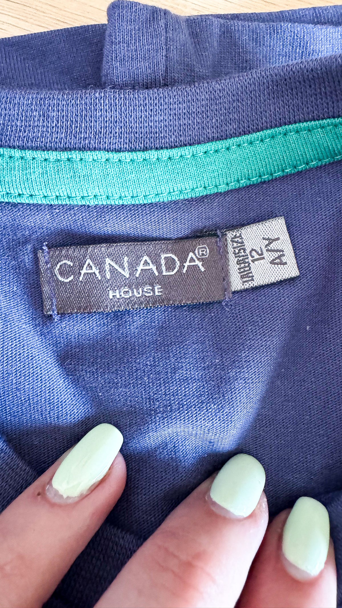 T-shirt ML bleu marine "Work Hard Play Harder" 12 ans - Canada House