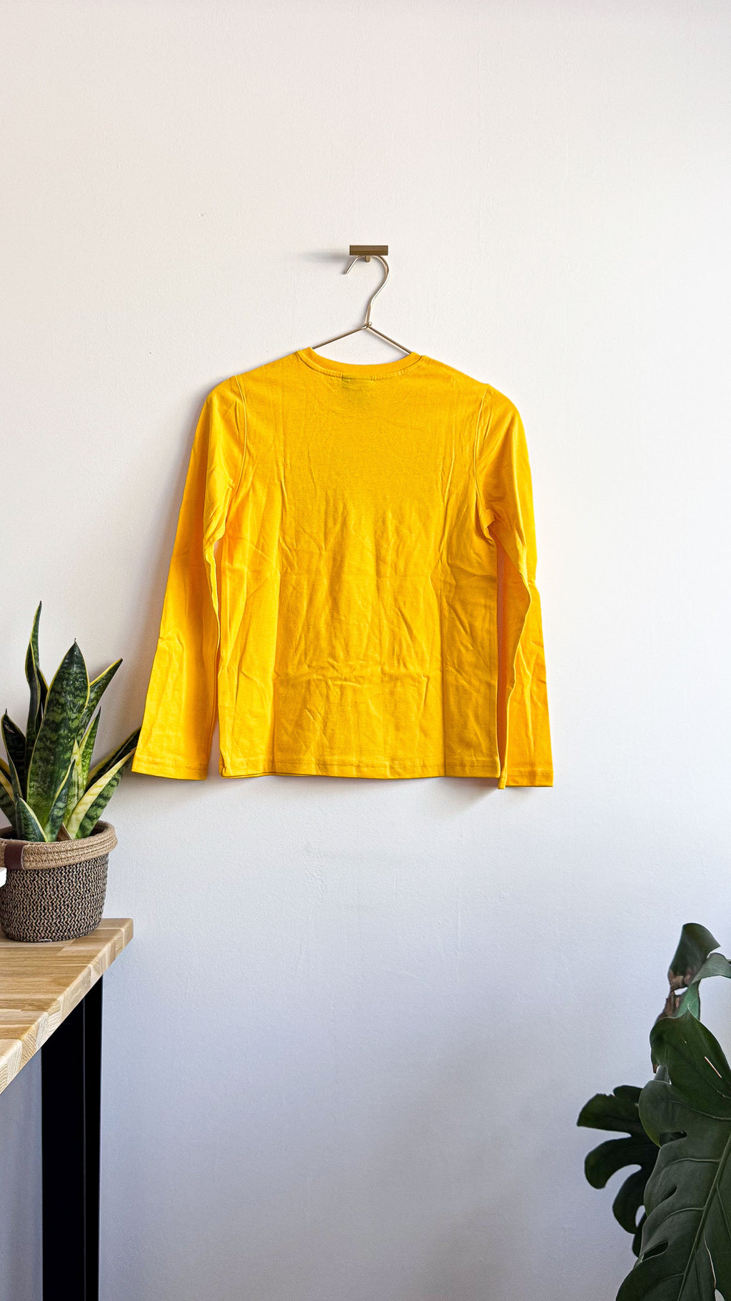 T-shirt ML jaune logo brodé 10 ans - G-Star Raw