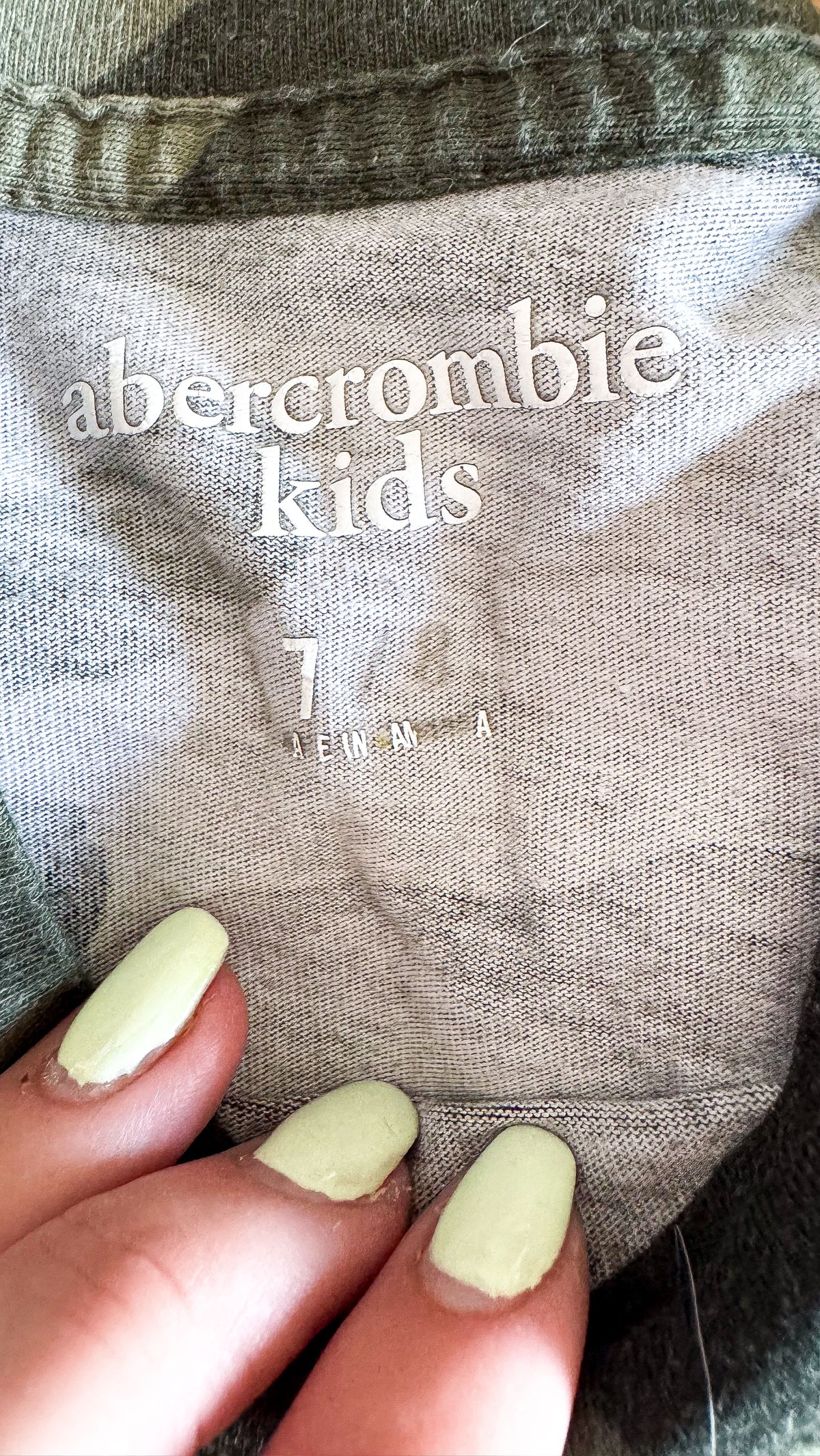 T-shirt ML camouflage logo élan 7/8 ans - Abercrombie Kids
