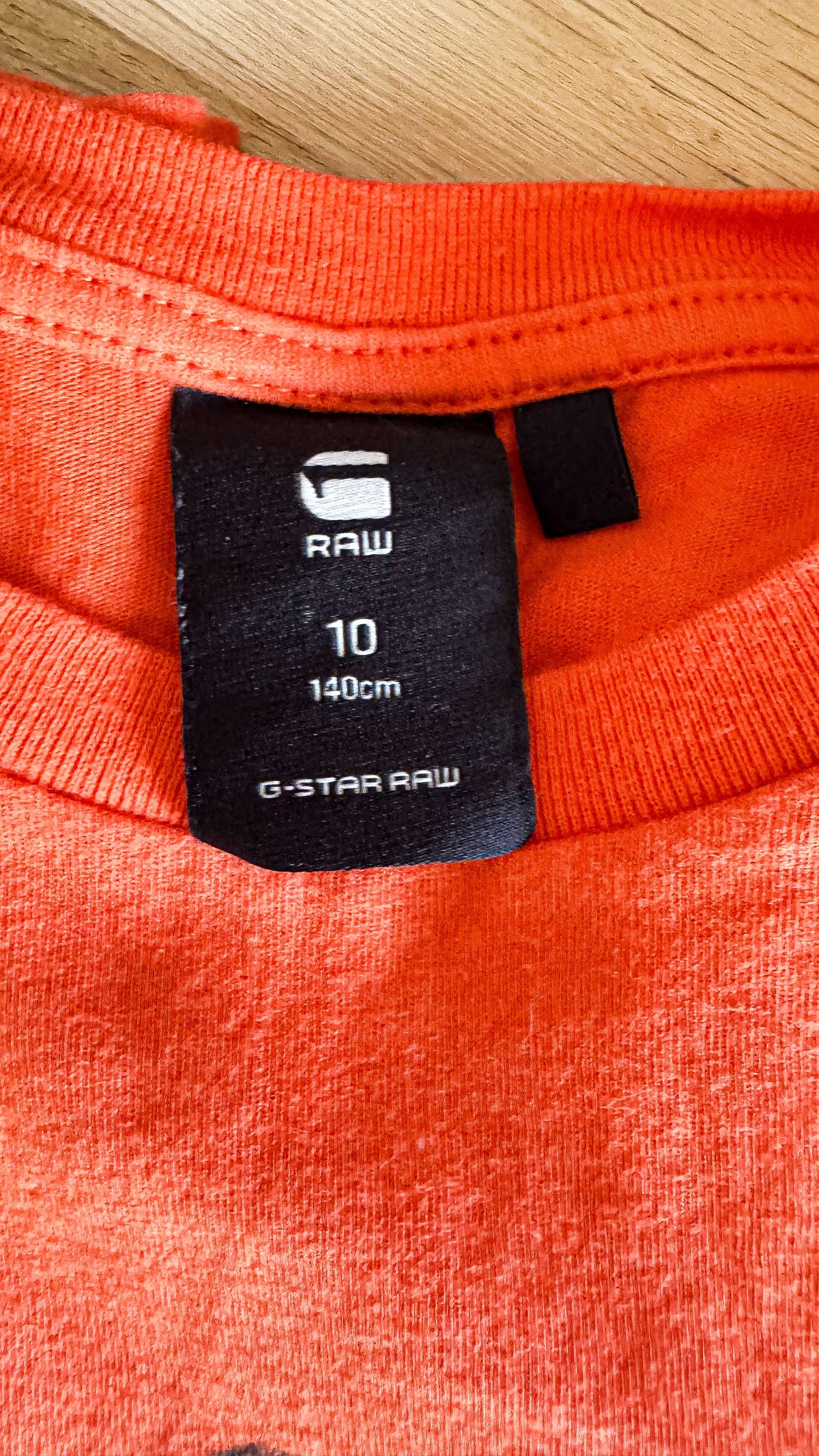 T-shirt ML orange logo "Raw" camouflage 10 ans - G-Star Raw