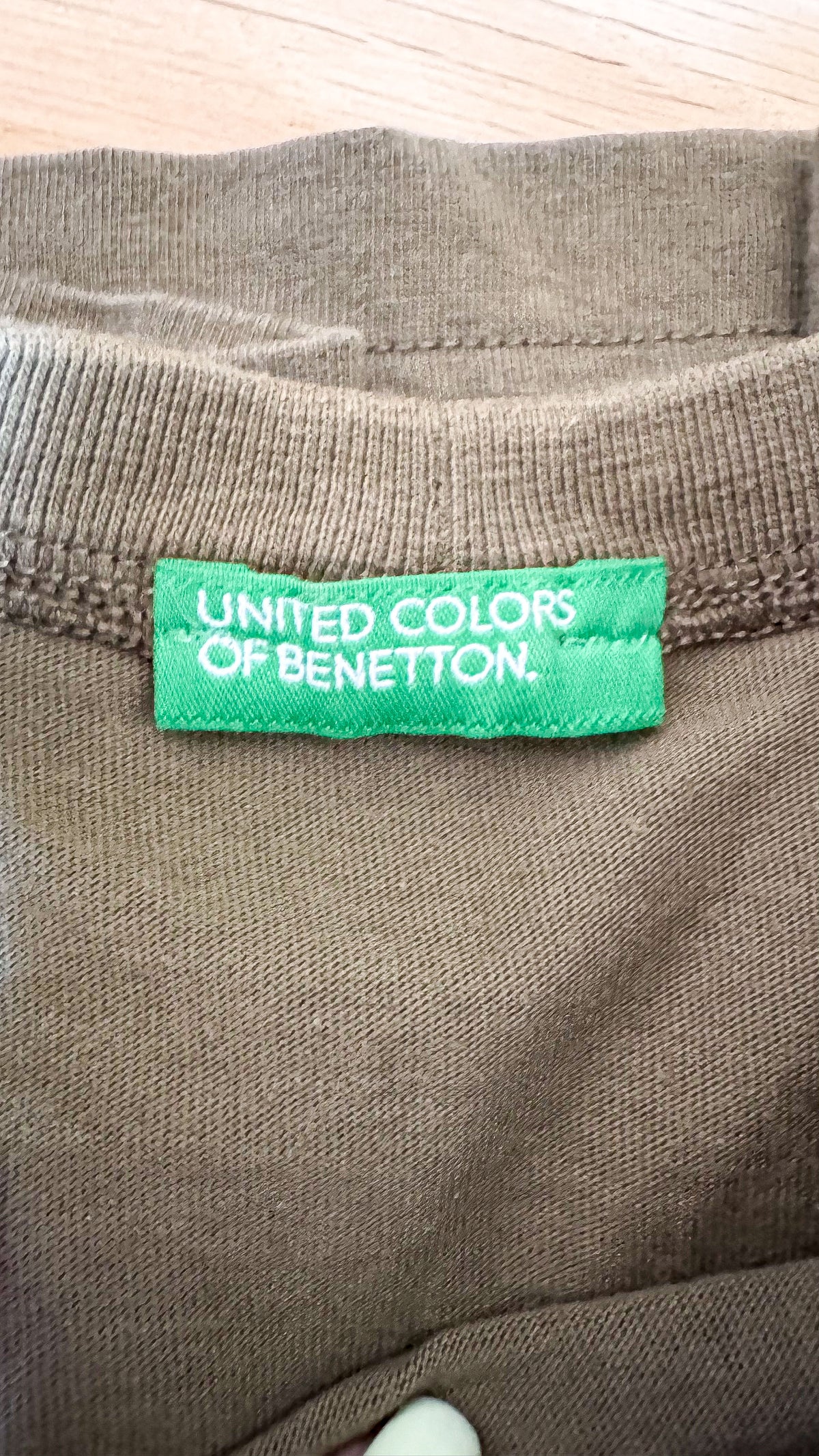 T-shirt ML kaki logo brodé 8-9 ans - United Colors of Benetton
