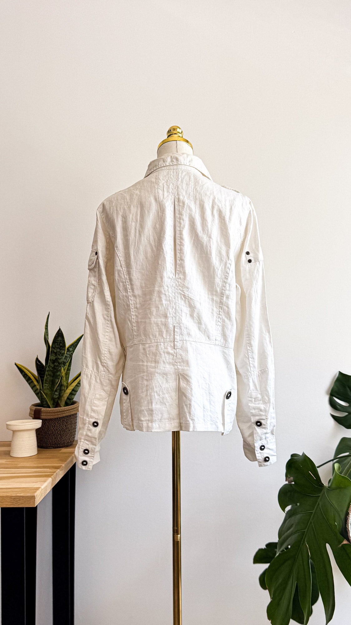 Veste saharienne Not The Same blanche 100% lin taille 42