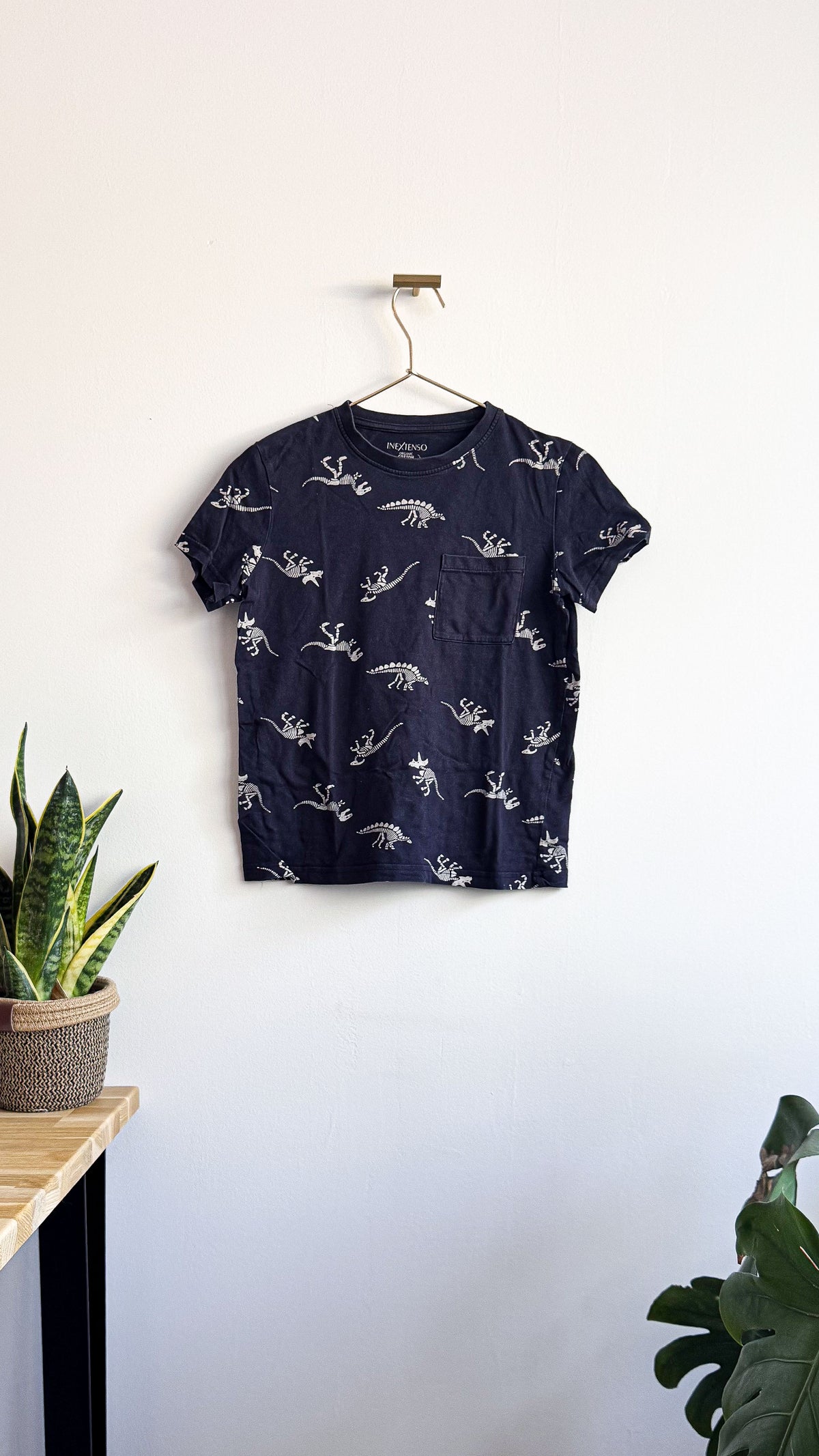 T-shirt bleu marine imprimé dinosaures 10 ans - In Extenso