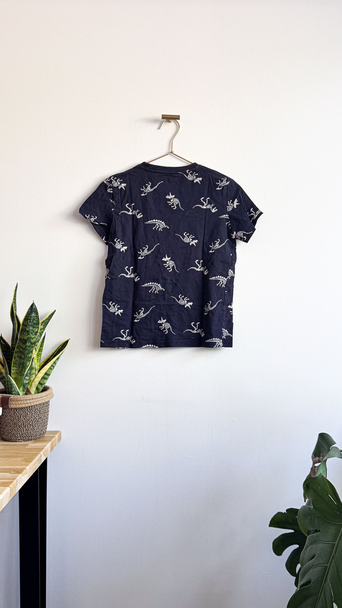 T-shirt bleu marine imprimé dinosaures 10 ans - In Extenso