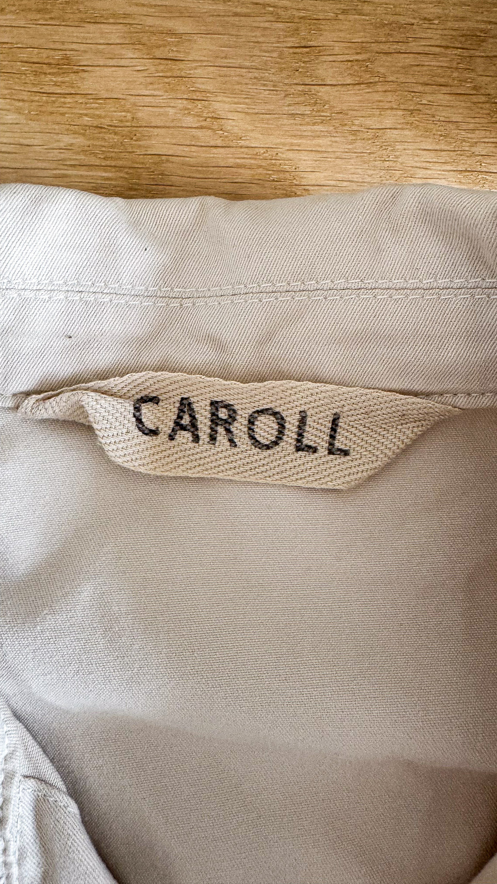 Veste beige Caroll coton boutons pression taille 42