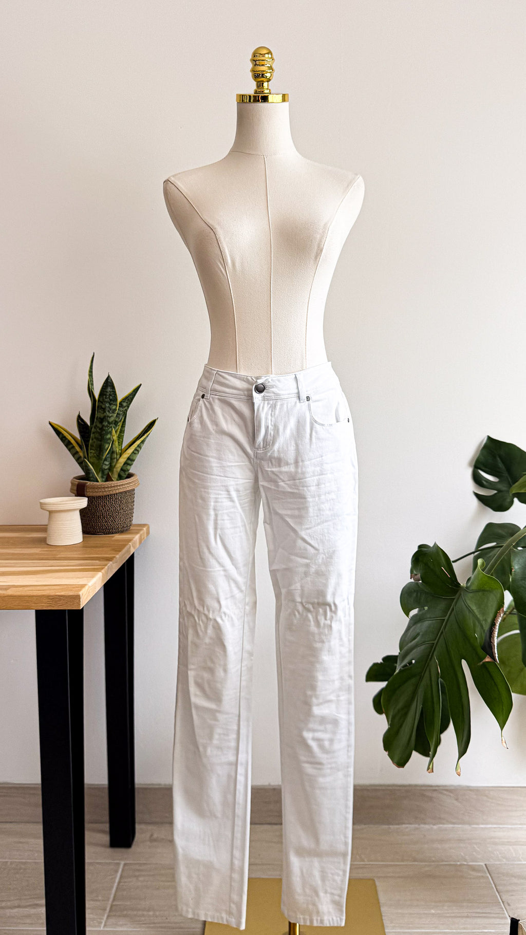 Jean blanc coupe droite 40 estimé - Camaïeu