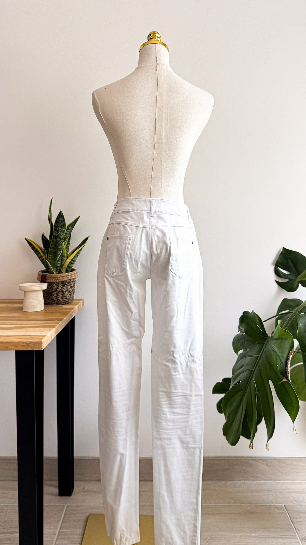 Jean blanc coupe droite 40 estimé - Camaïeu