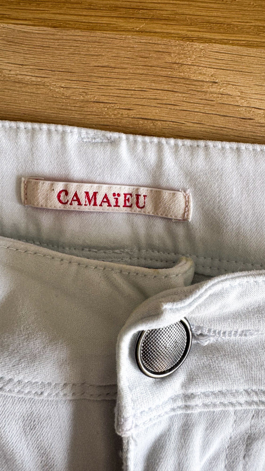 Jean blanc coupe droite 40 estimé - Camaïeu