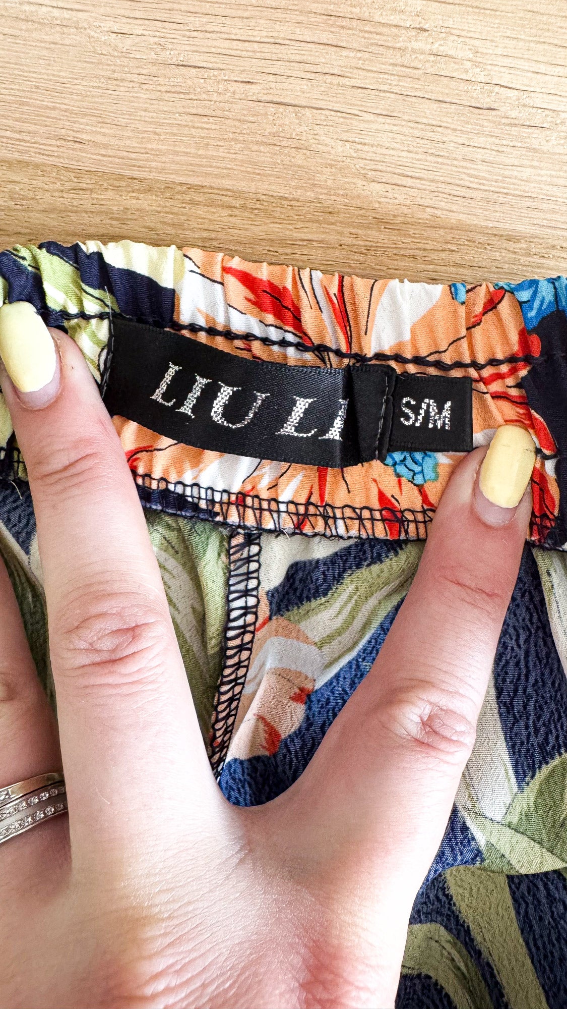 Pantalon fluide fleuri tropical S/M - Liu Li
