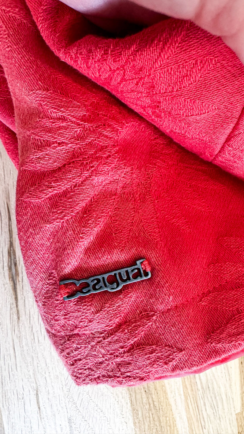 Veste manteau Desigual rouge jacquard boutonnée taille 40