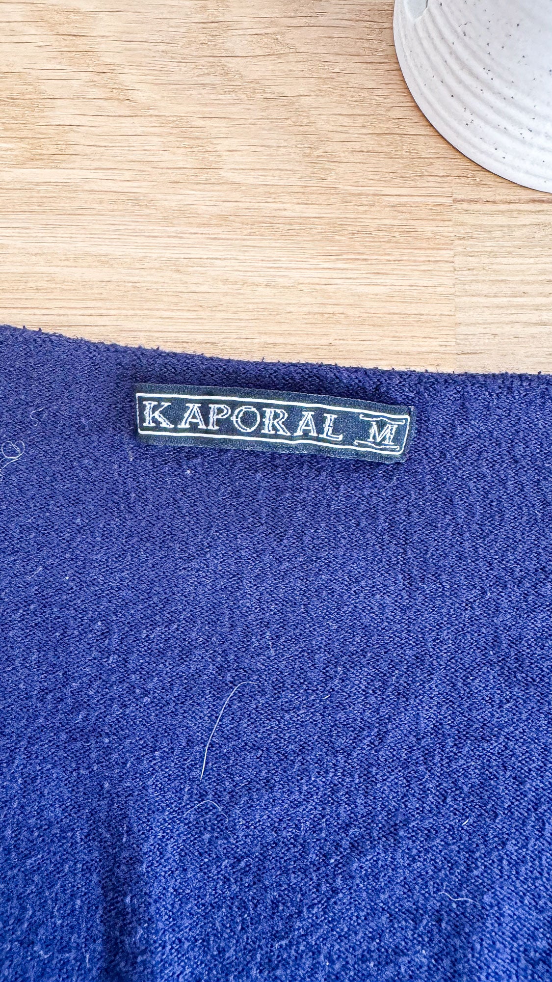 Pull Kaporal femme M bleu marine col V tunique long