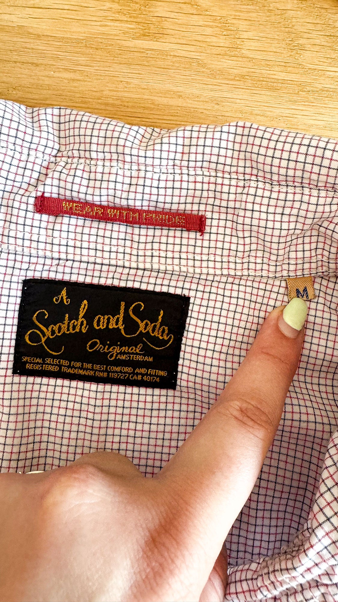 Chemise Scotch & Soda M carreaux patchs vintage brodés