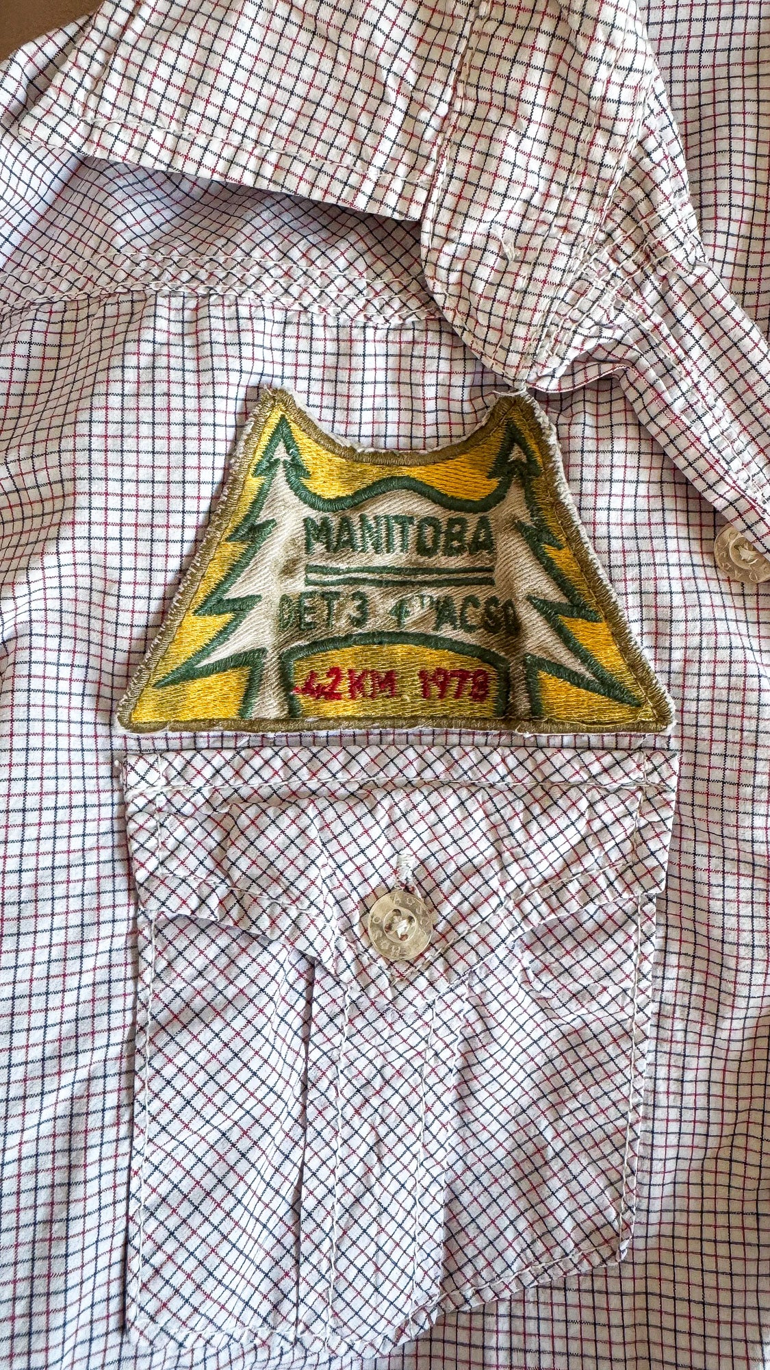 Chemise Scotch & Soda M carreaux patchs vintage brodés