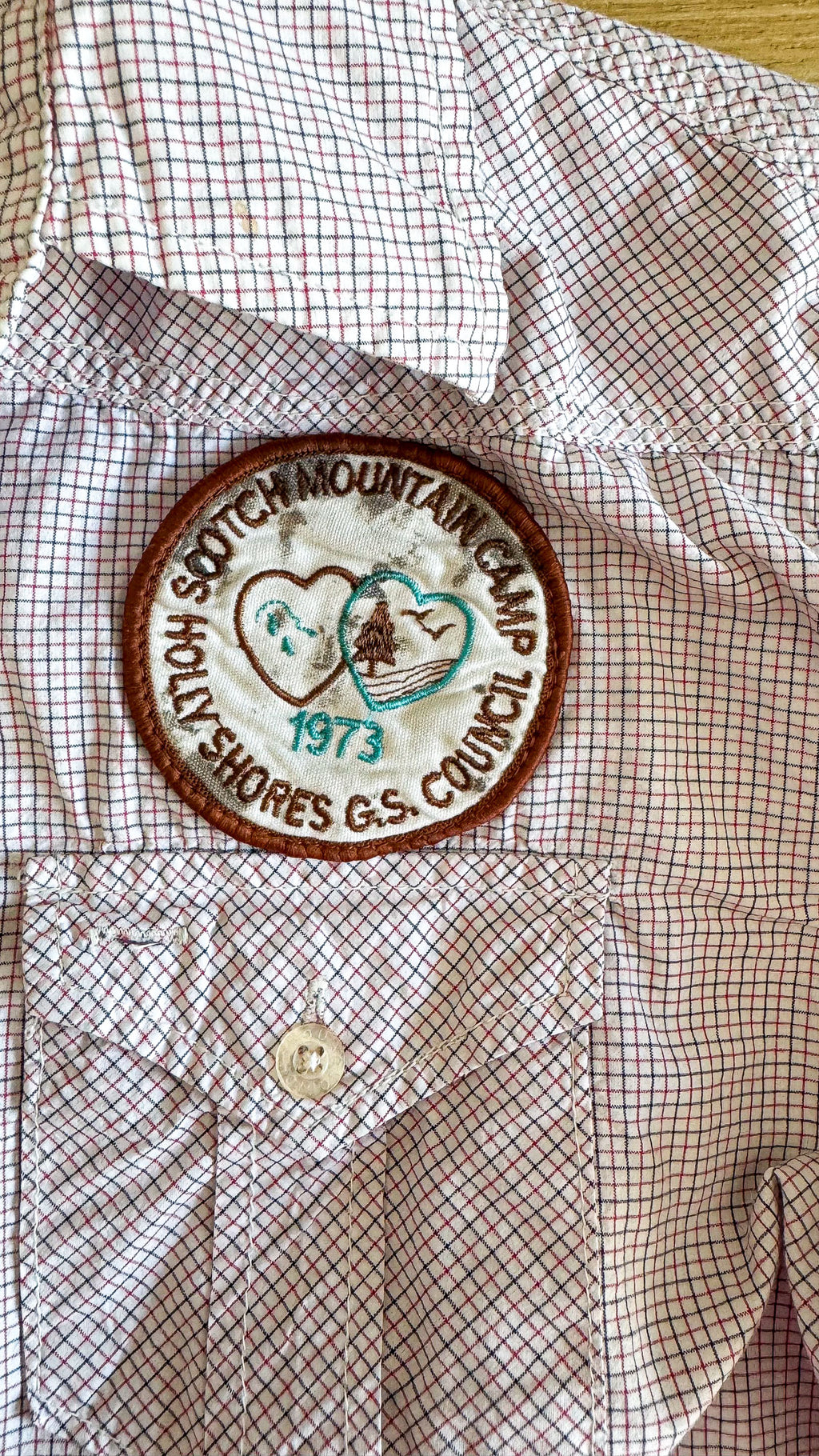 Chemise Scotch & Soda M carreaux patchs vintage brodés