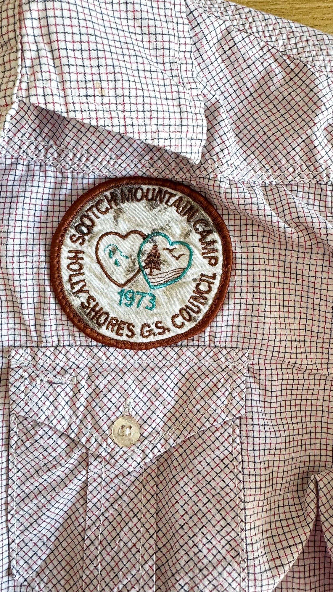 Chemise Scotch & Soda M carreaux patchs vintage brodés