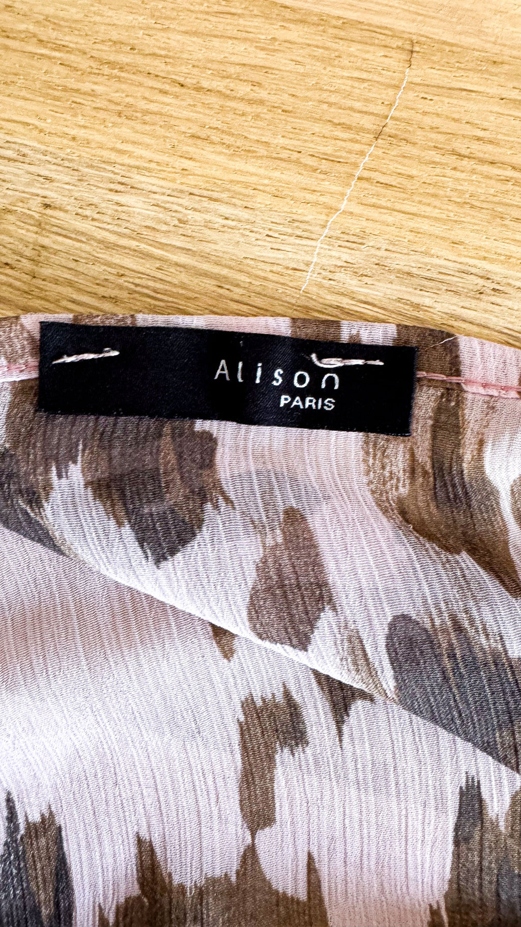 Blouse Alison Paris léopard voile 42 manches longues