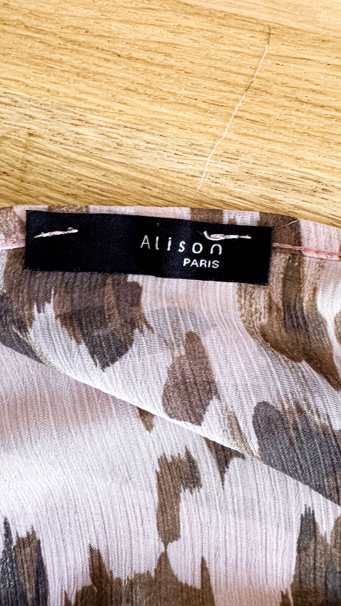 Blouse Alison Paris léopard voile 42 manches longues