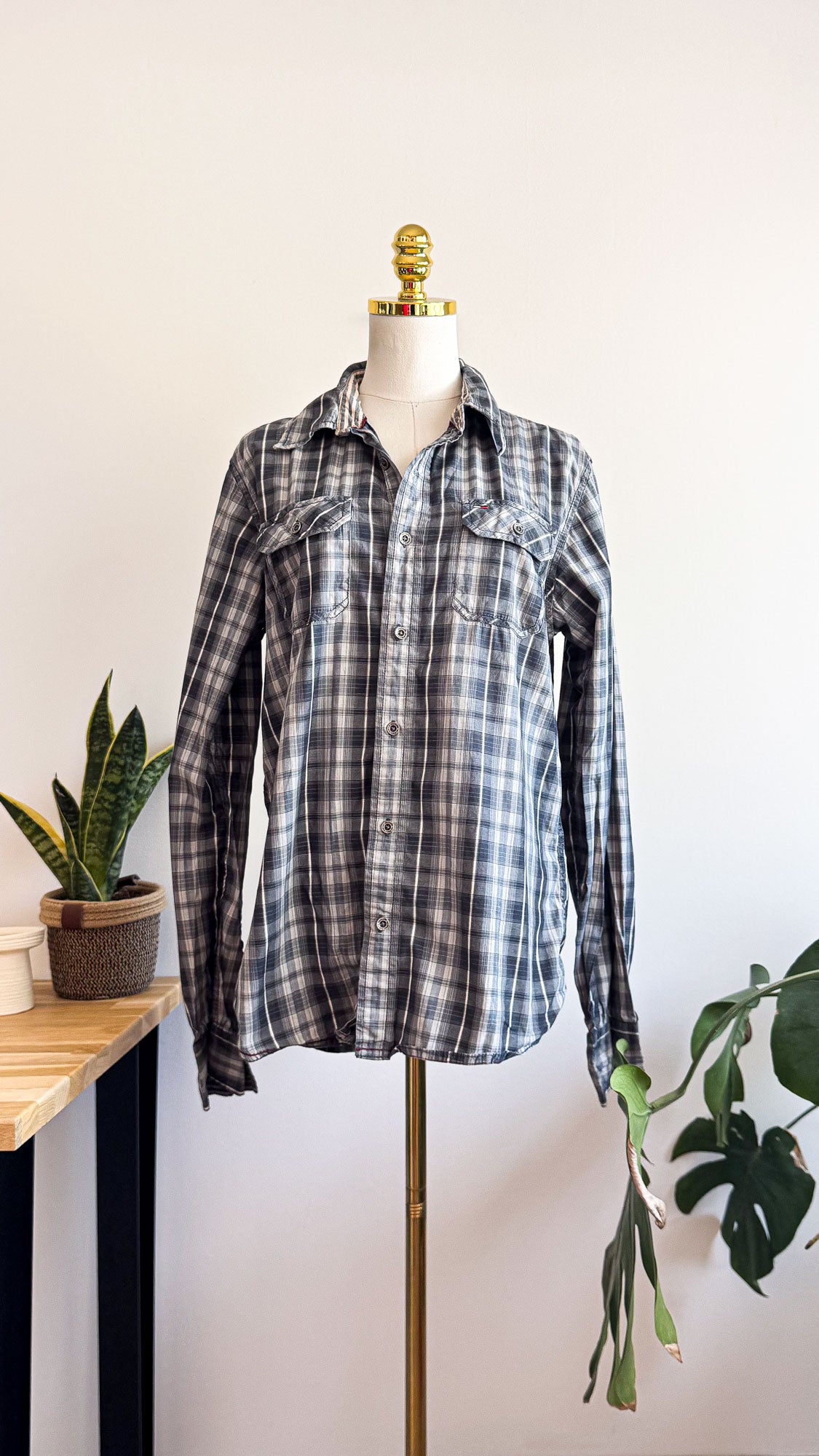 Chemise Tommy Hilfiger femme M carreaux western style