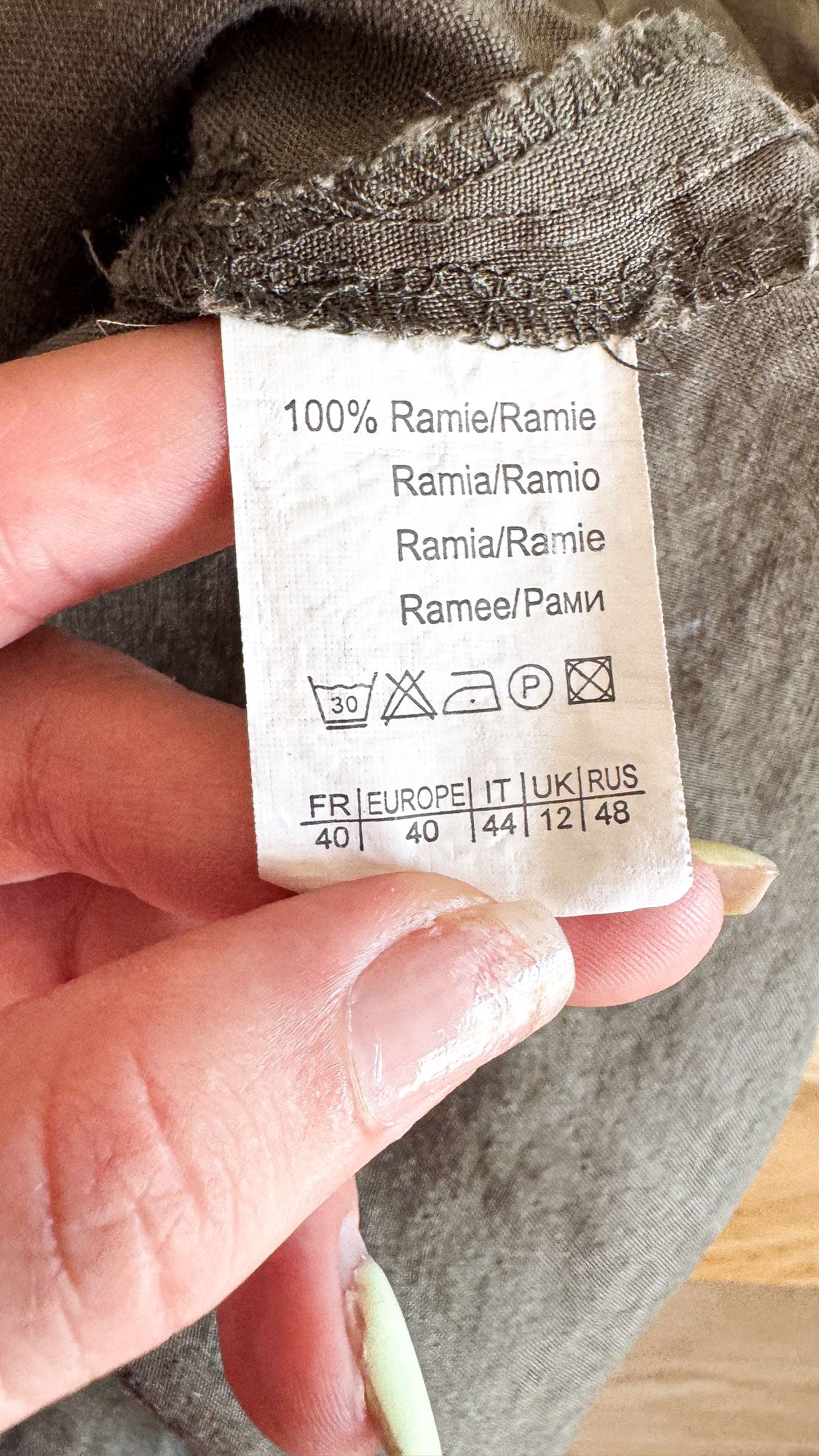 Robe chemise safari ramie 40 - Camaïeu