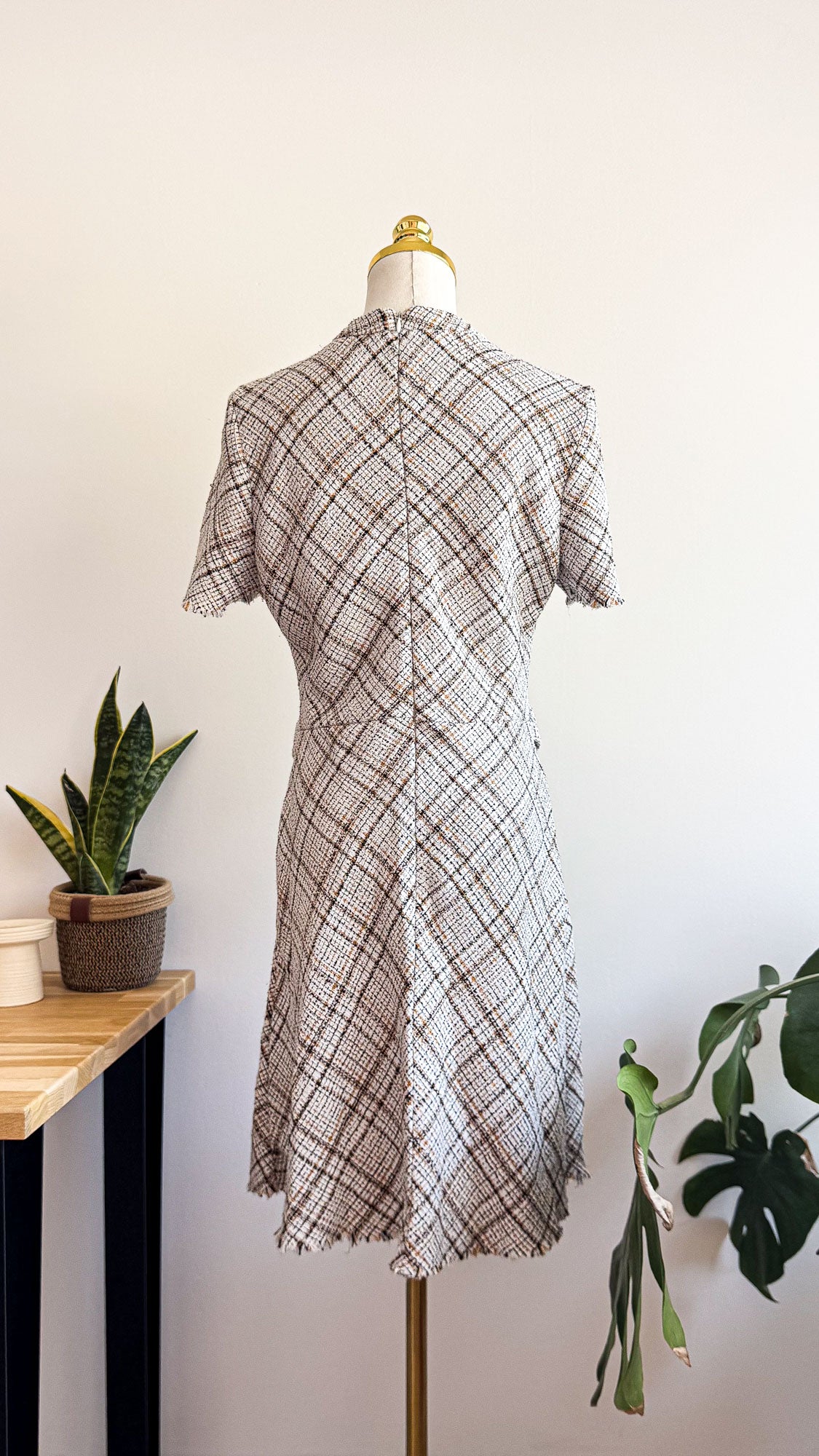 Robe tweed ceinture bord brut 42 - Primark