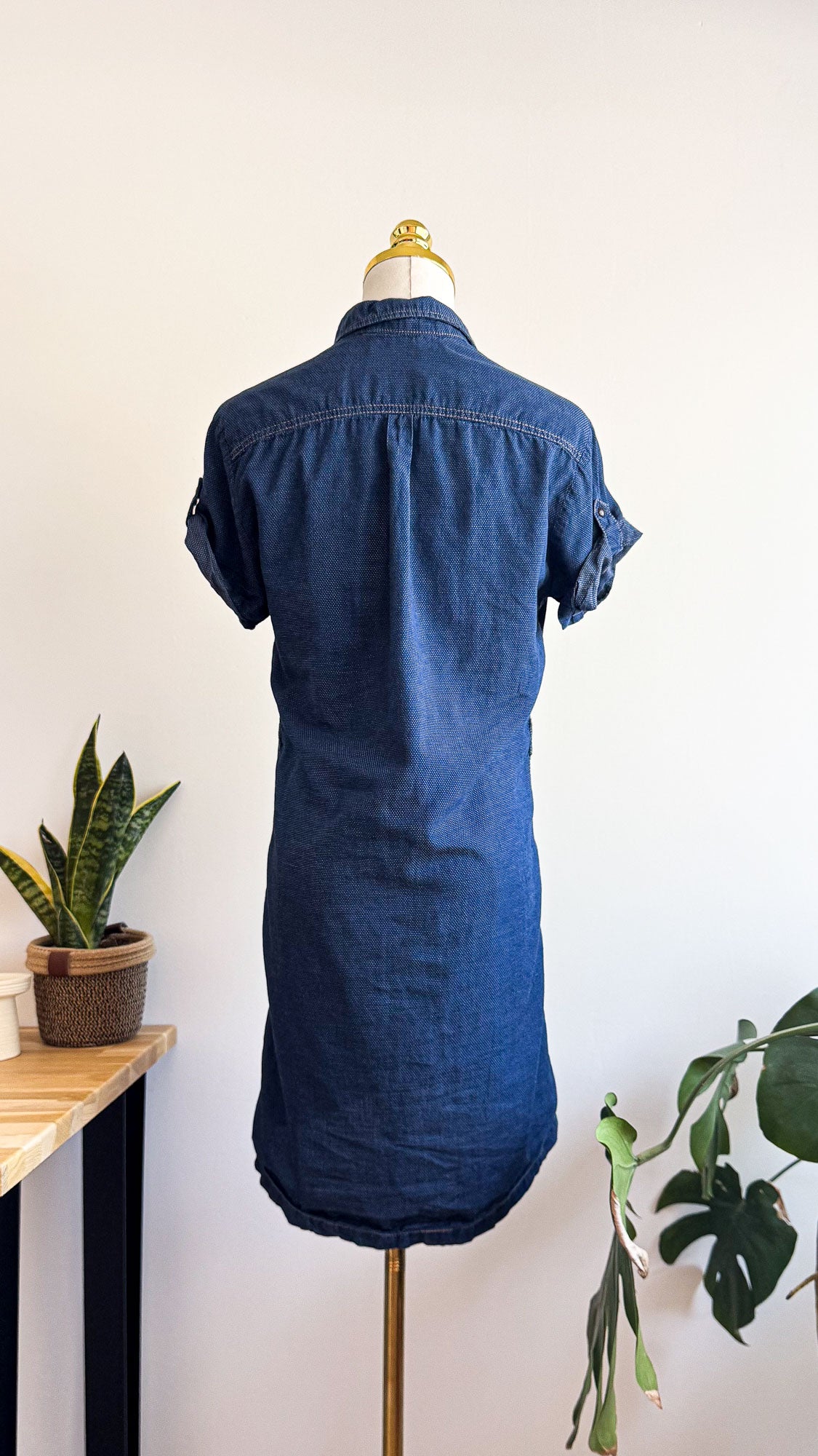 Robe chemise jean Pepe Jeans S à pois manches courtes
