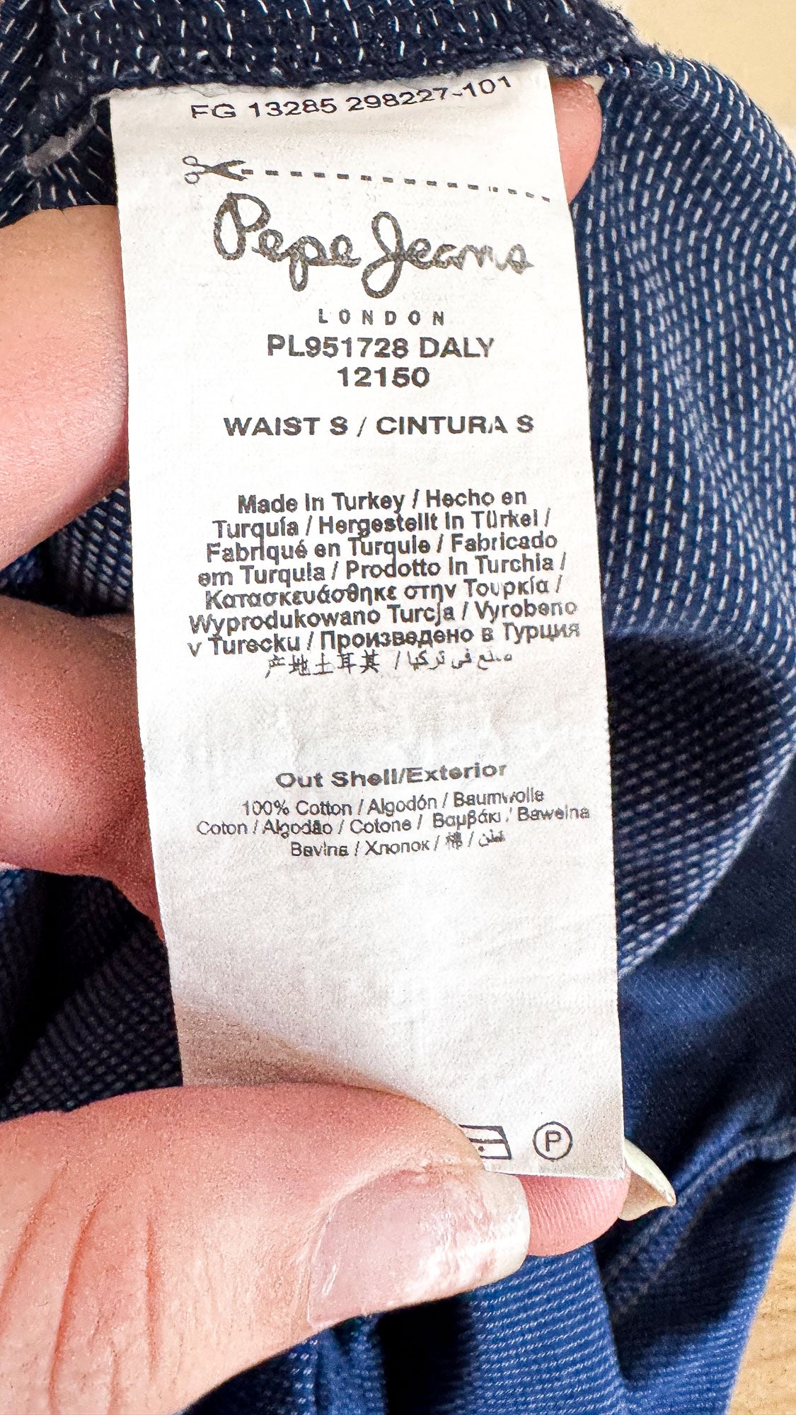 Robe chemise jean Pepe Jeans S à pois manches courtes