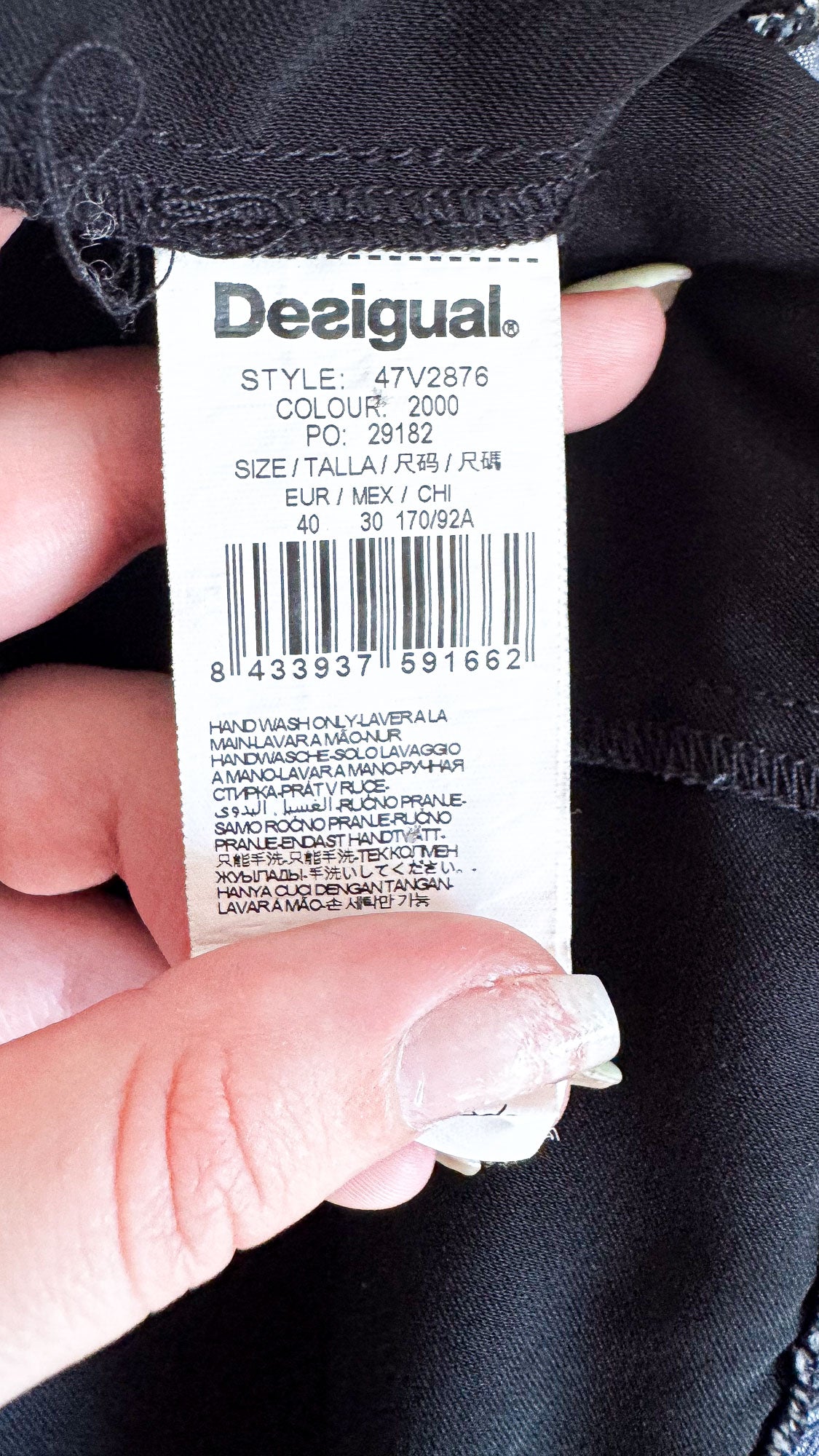 Robe patchwork jean brodée zippée 40 - Desigual