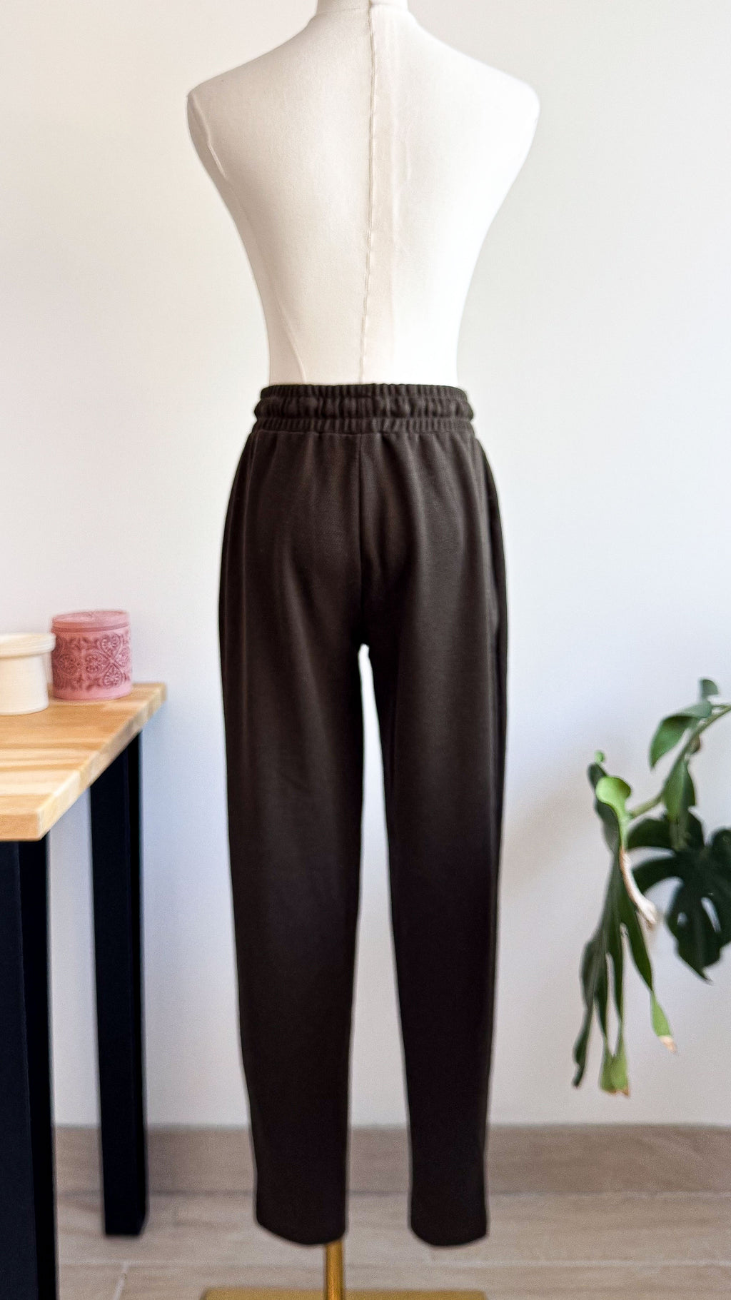Pantalon fluide kaki taille élastique M - Mango