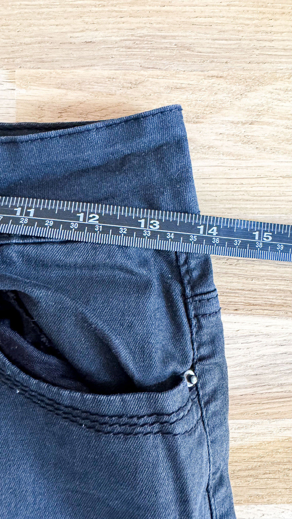 Jupe jean noire enduite crayon 36 - Khaan